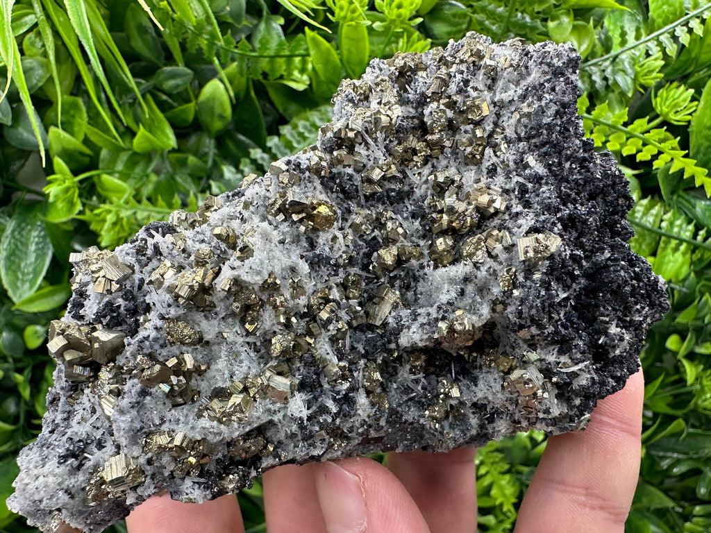 Pyrite Quartz Sphalerite Crystal Cluster, Borieva Mine Bulgaria