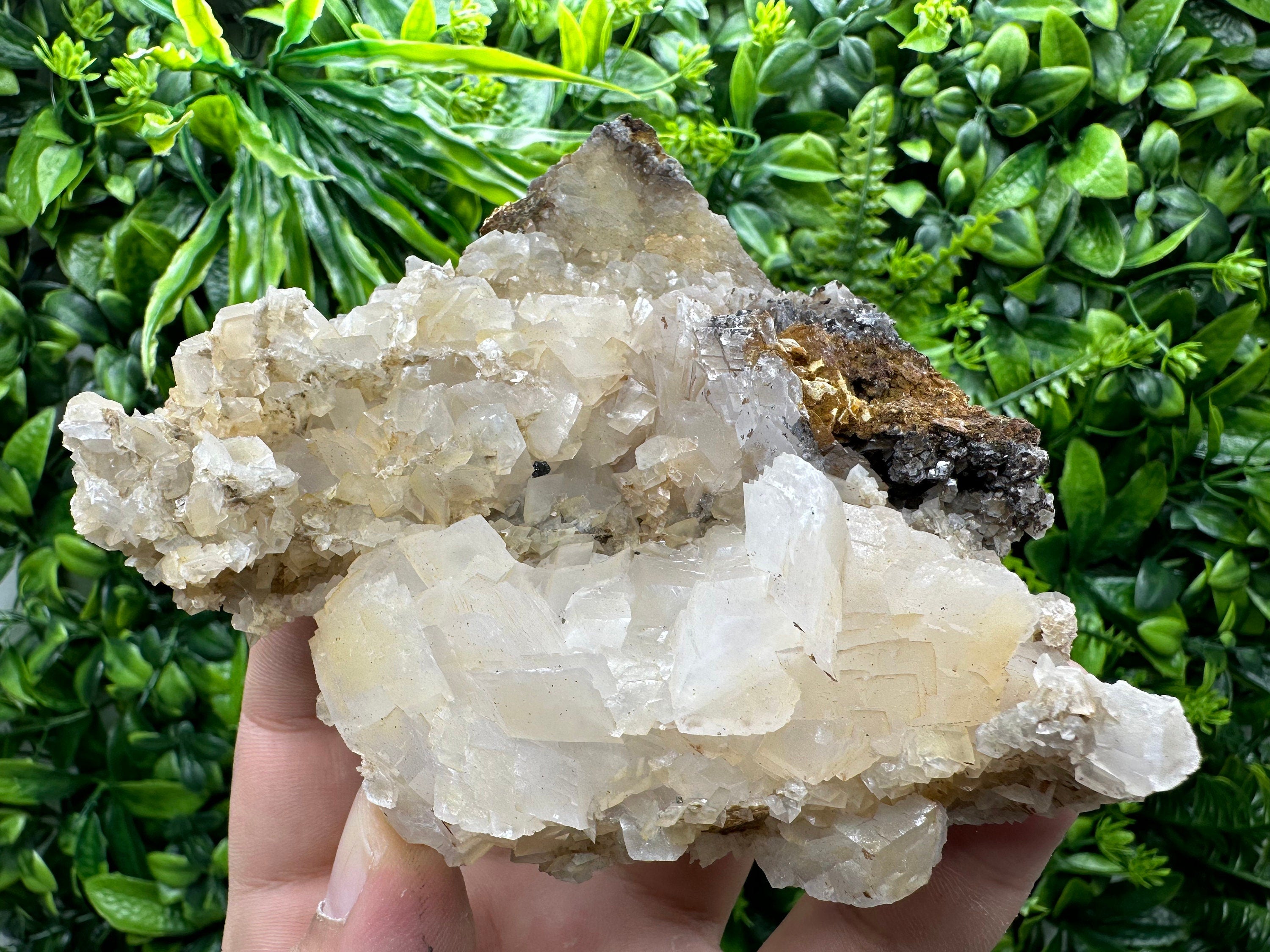 Calcite with Iron Oxide: Natural Mineral Specimen, Bulgaria
