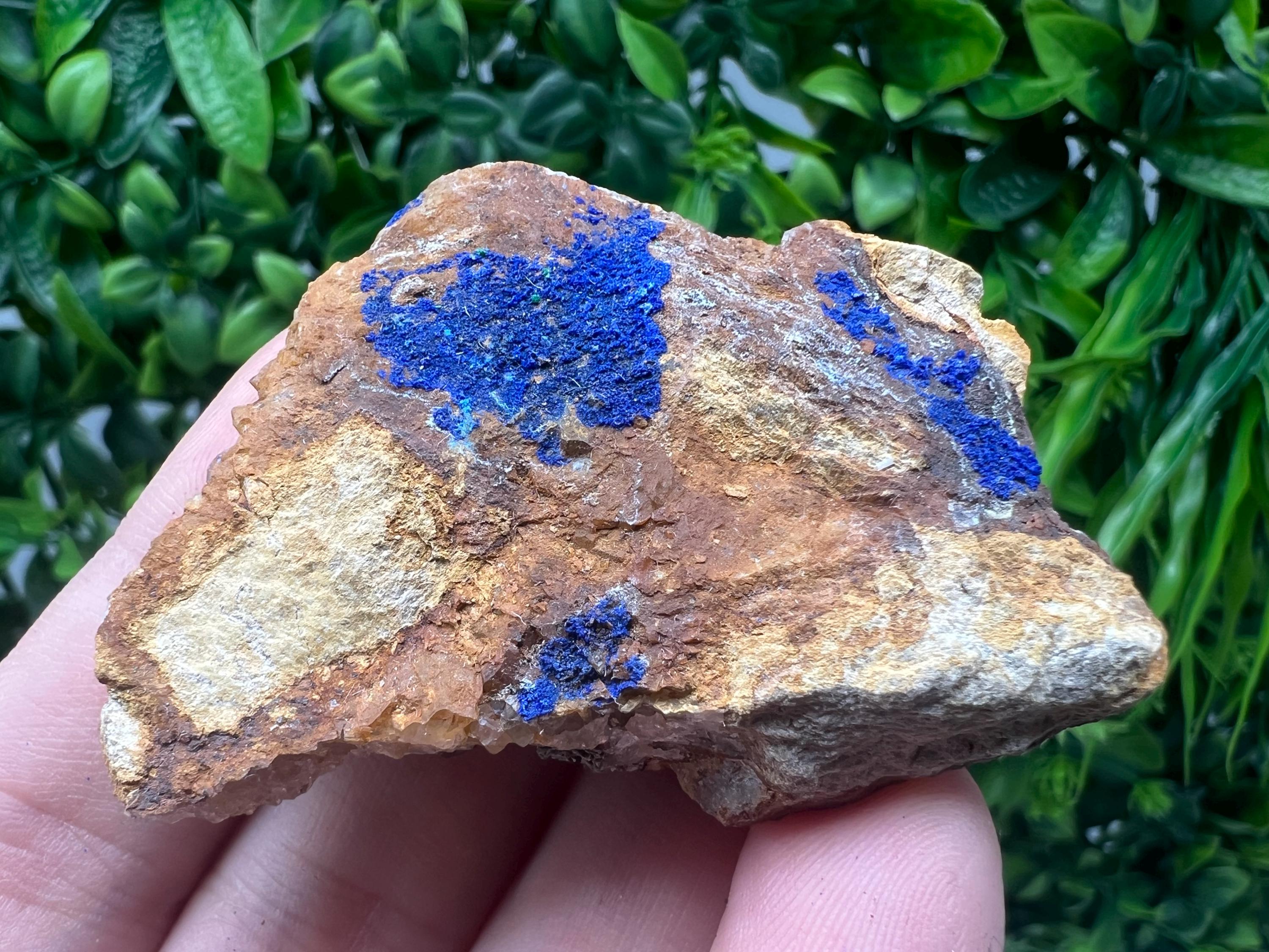 Azurite Malachite Mineral Specimen: Moroccan Blue-Green Crystal, Home Decor