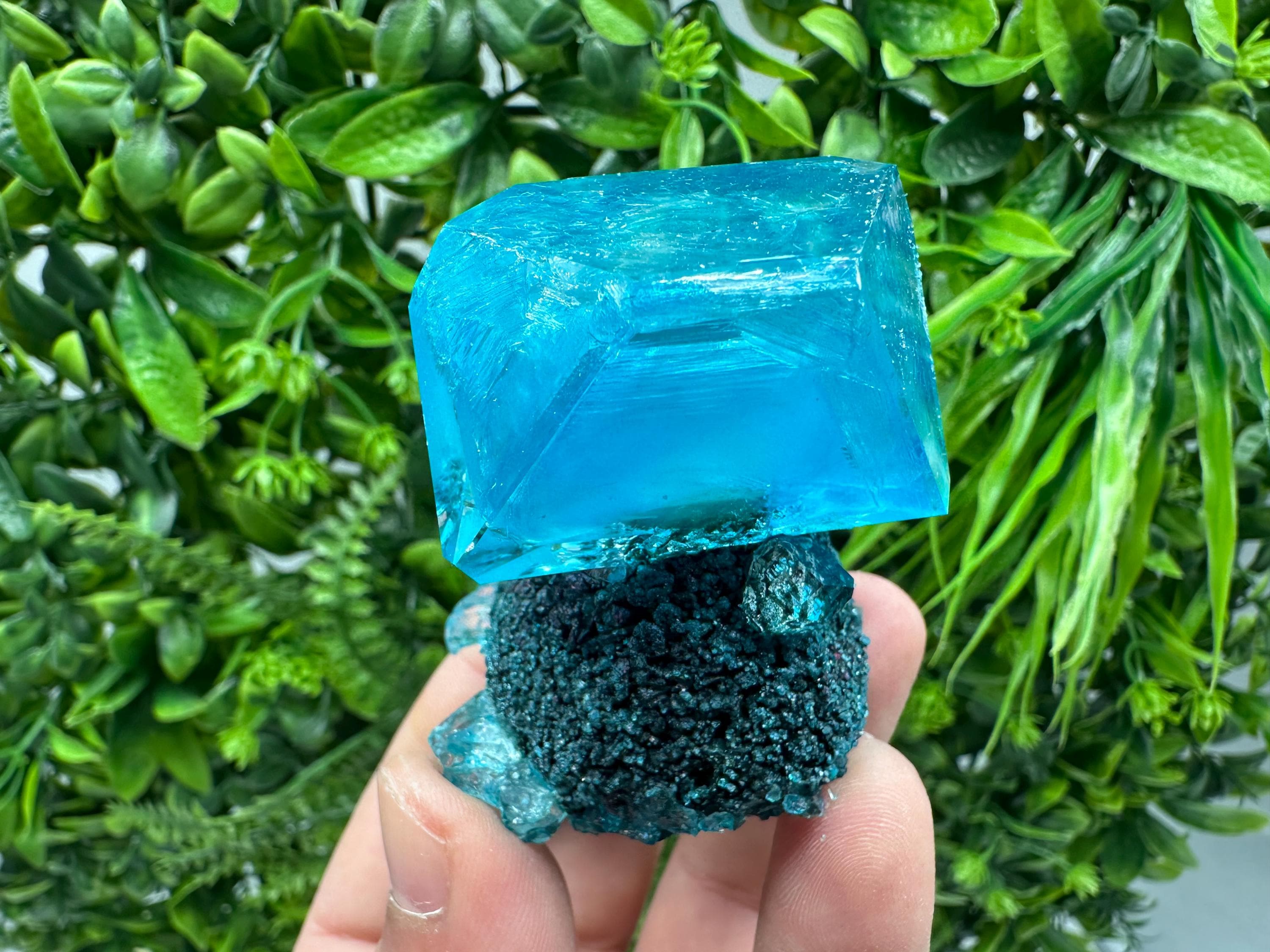 Exceptional Turquoise ALUNITE Aqua Crystal on Matrix UV Active, lab minerals