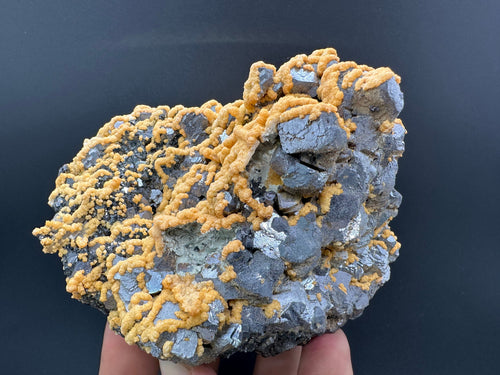 Calcite Dolomite on Galena Sphalerite: Bulgarian Crystal Souvenir