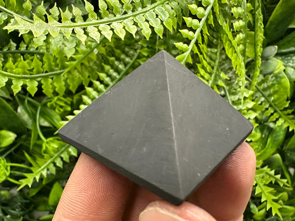 Shungite Pyramid 4cm: EMF & 5G Protection, Healing Crystal