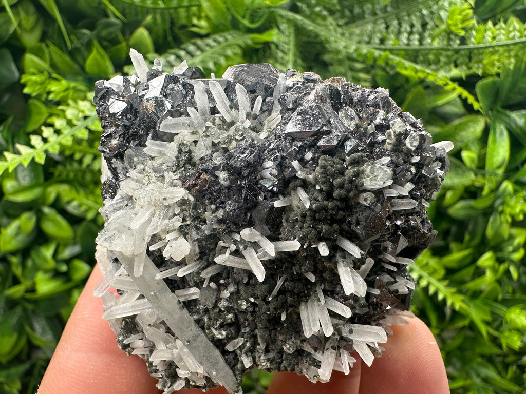 Quartz with Calcite and Chlorite: Borieva Mine, Bulgaria