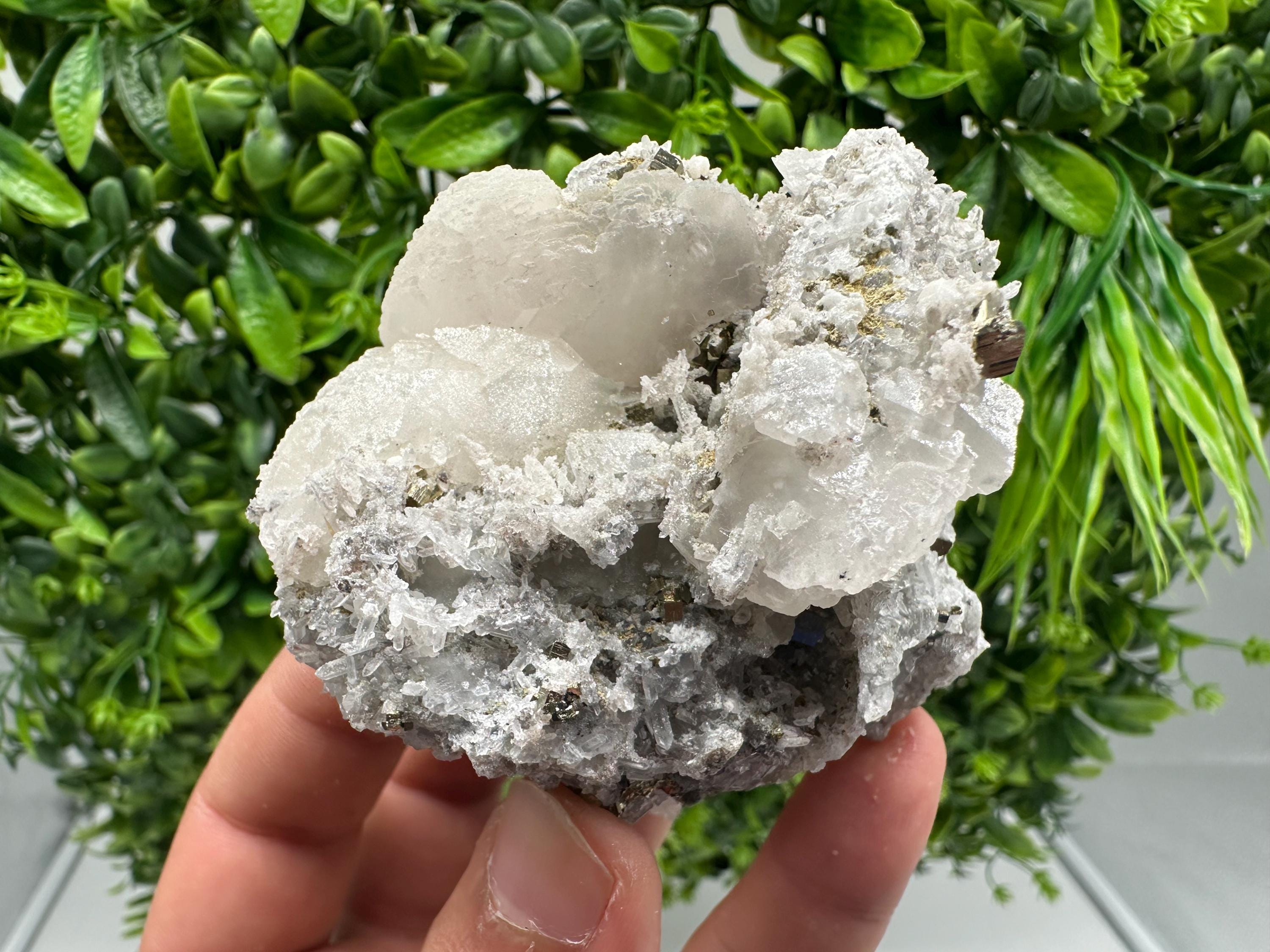 Stunning Pyrite on Quartz,Calcite from Borieva mine,Madan,Bulgaria,natural,collectible mineral specimen,home decor stone,collection crystal