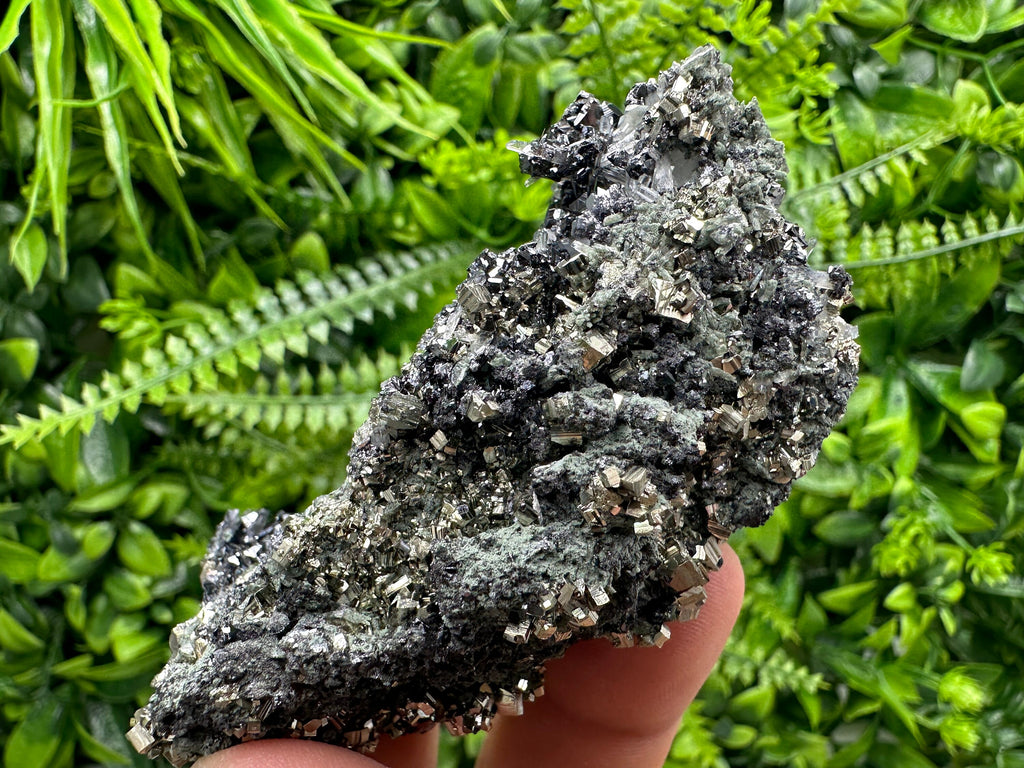 Pyrite Sphalerite Quartz Cluster with Chlorite, Bulgaria Minerals