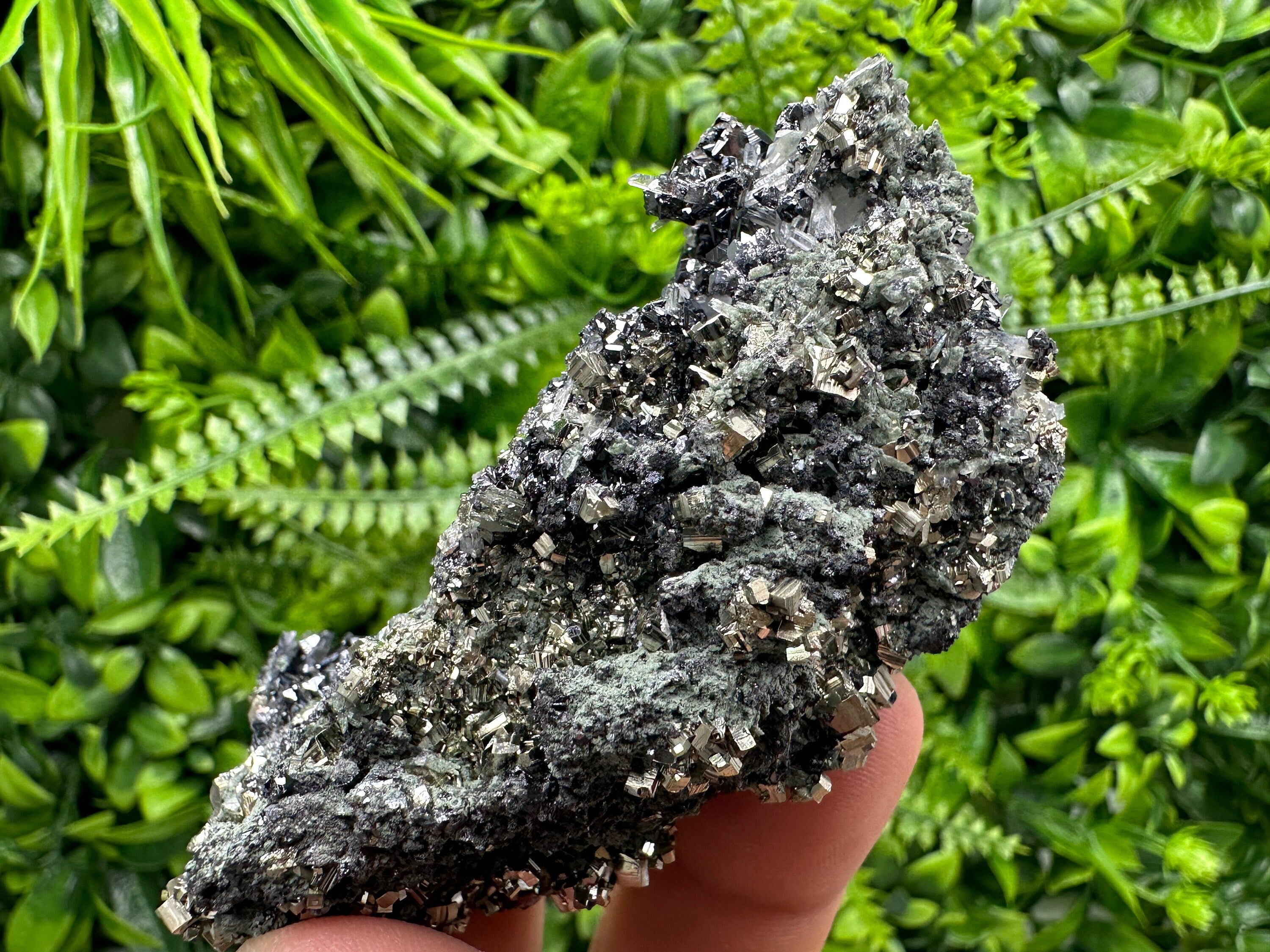 Pyrite Sphalerite Quartz Cluster with Chlorite, Bulgaria Minerals