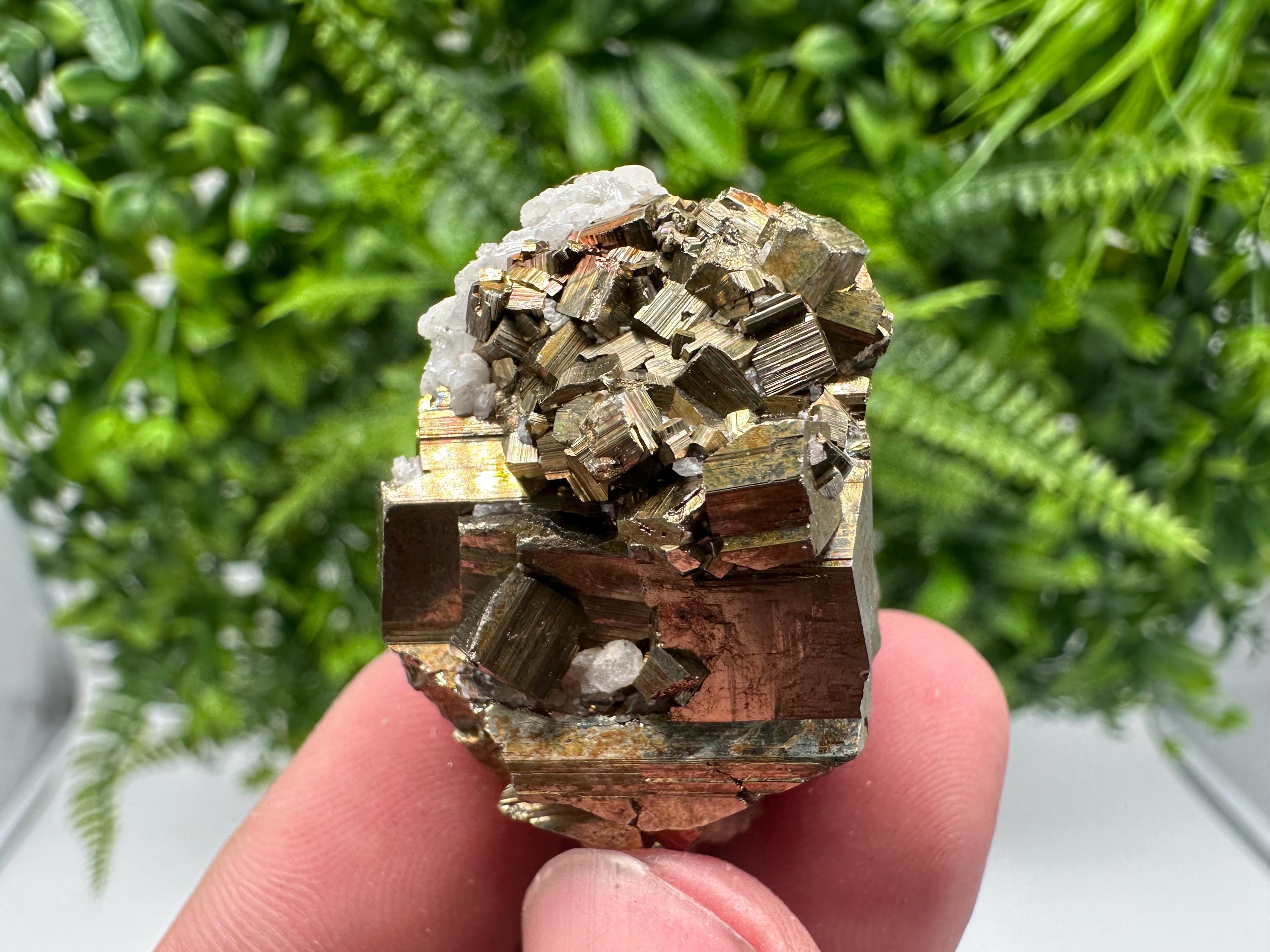 Rainbow Pyrite Cluster: Bulgarian Mineral Specimen, Home Decor Gift