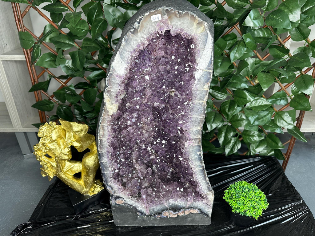 Large Amethyst Geode, Brazil Mineral Specimen, Purple Quartz