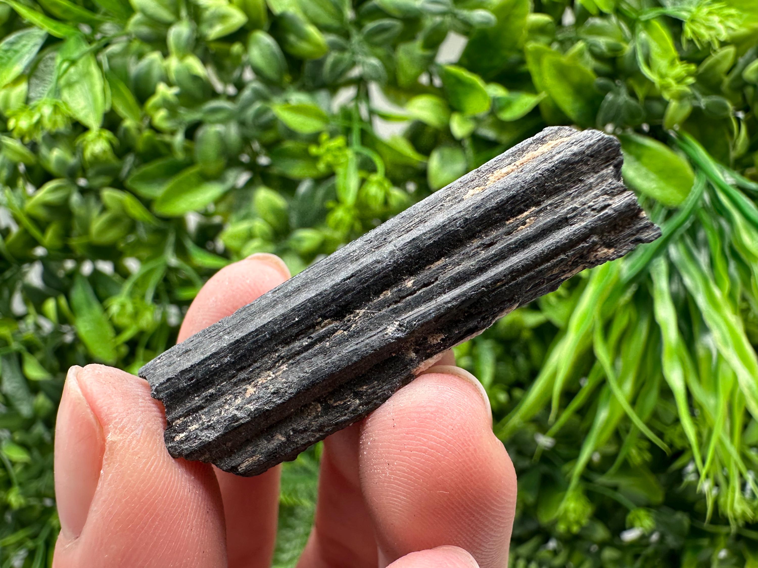 Natural Black Tourmaline Crystal – Raw Protective Stone, Healing Crystal, Grounding Mineral Gift