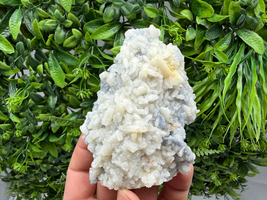 Rare Fluorescent Calcite after Barite on Chalcedony - Androvo Mine, Bulgaria