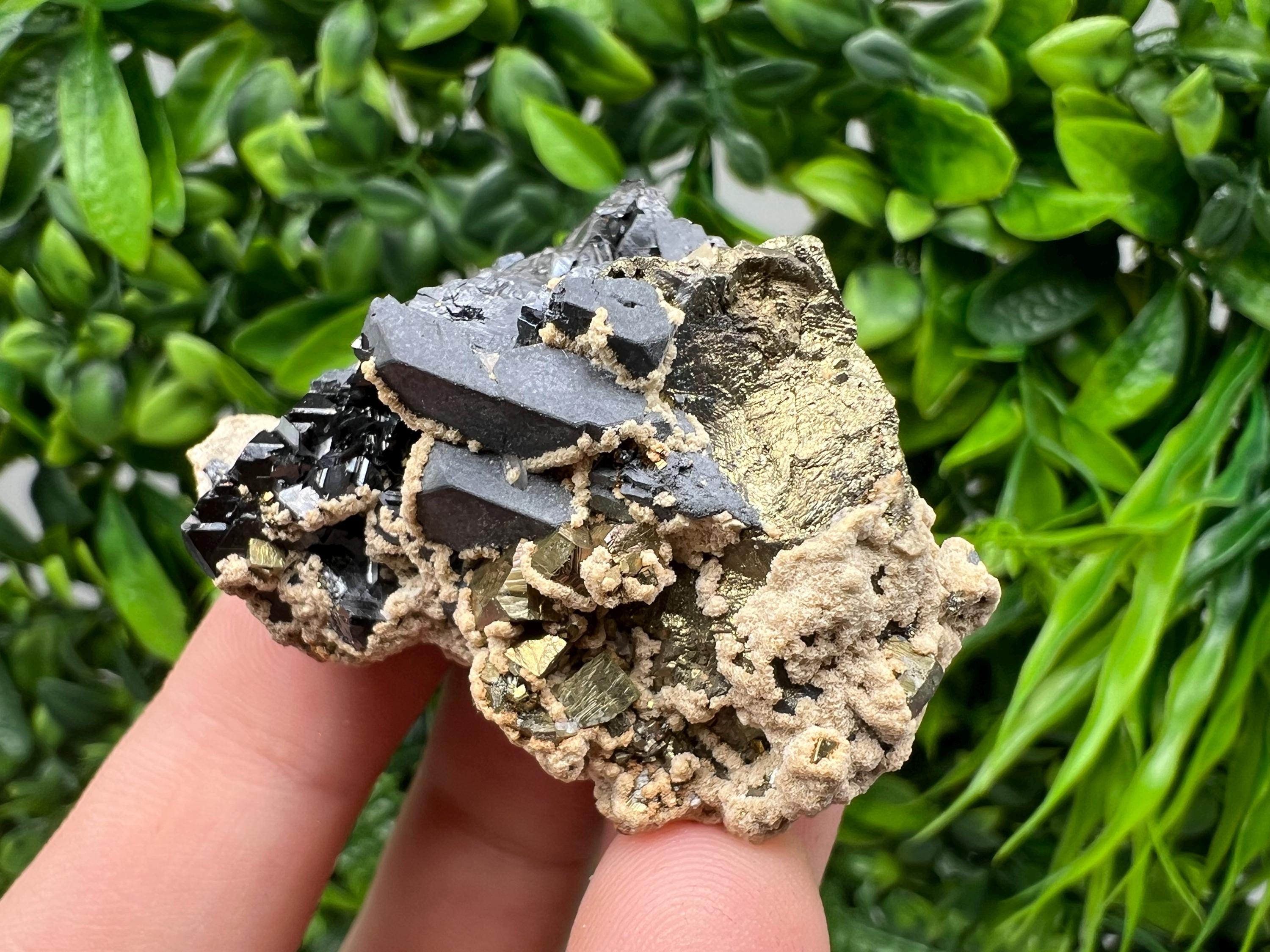 Galena Chalcopyrite Siderite Mineral Specimen: Madan Bulgaria Crystal
