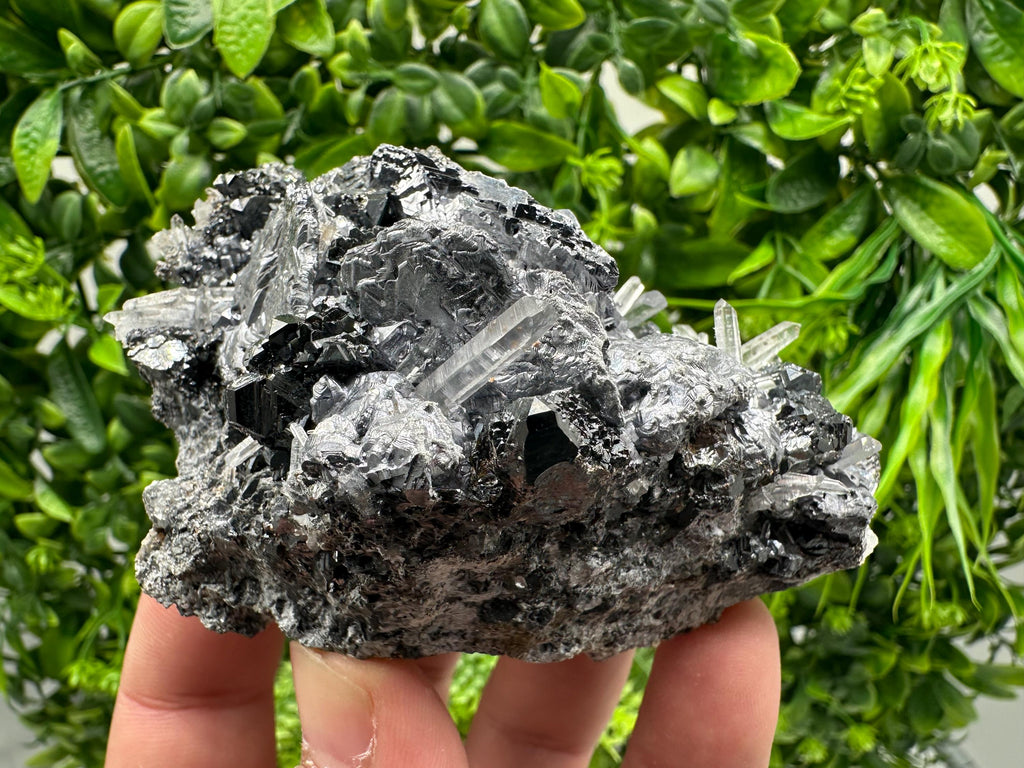 Amazing Galena spinel law on Quartz whit Siderite,from Krushev dol mine,Bulgaria,natural,collection mineral specimen,home decor crystal,souv