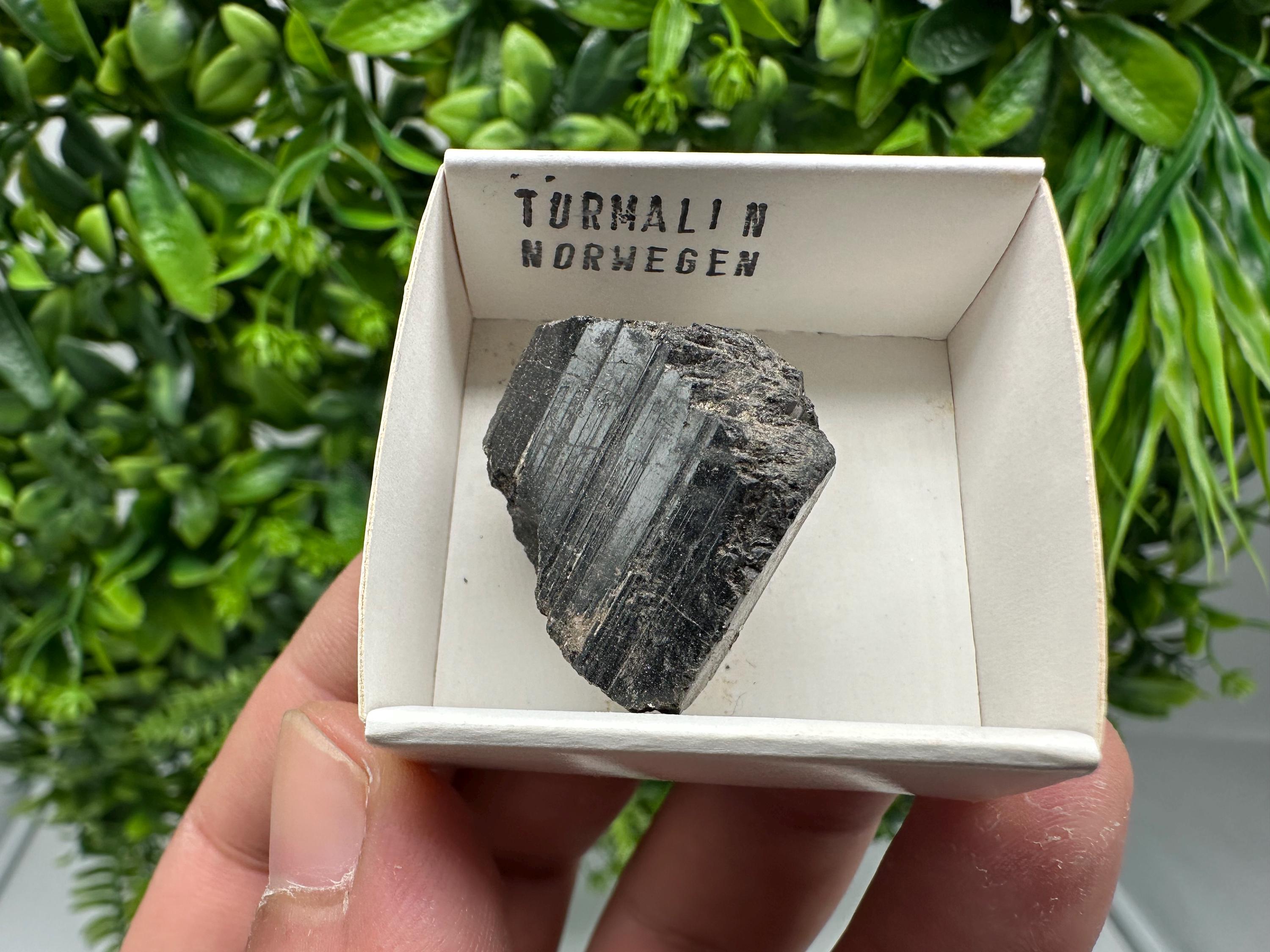 Rare Raw Tourmaline Mineral Specimen: Norway Crystal Collection (3/2.5cm)