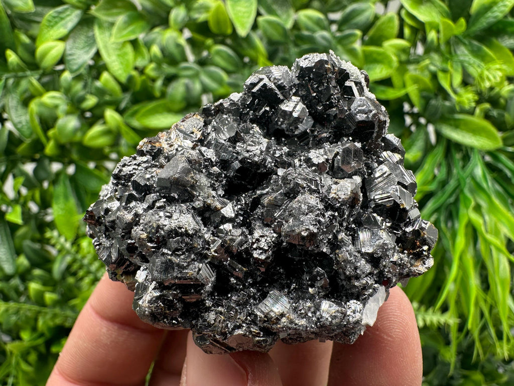 Sphalerite on Green Quartz, Bulgaria Mineral Specimen