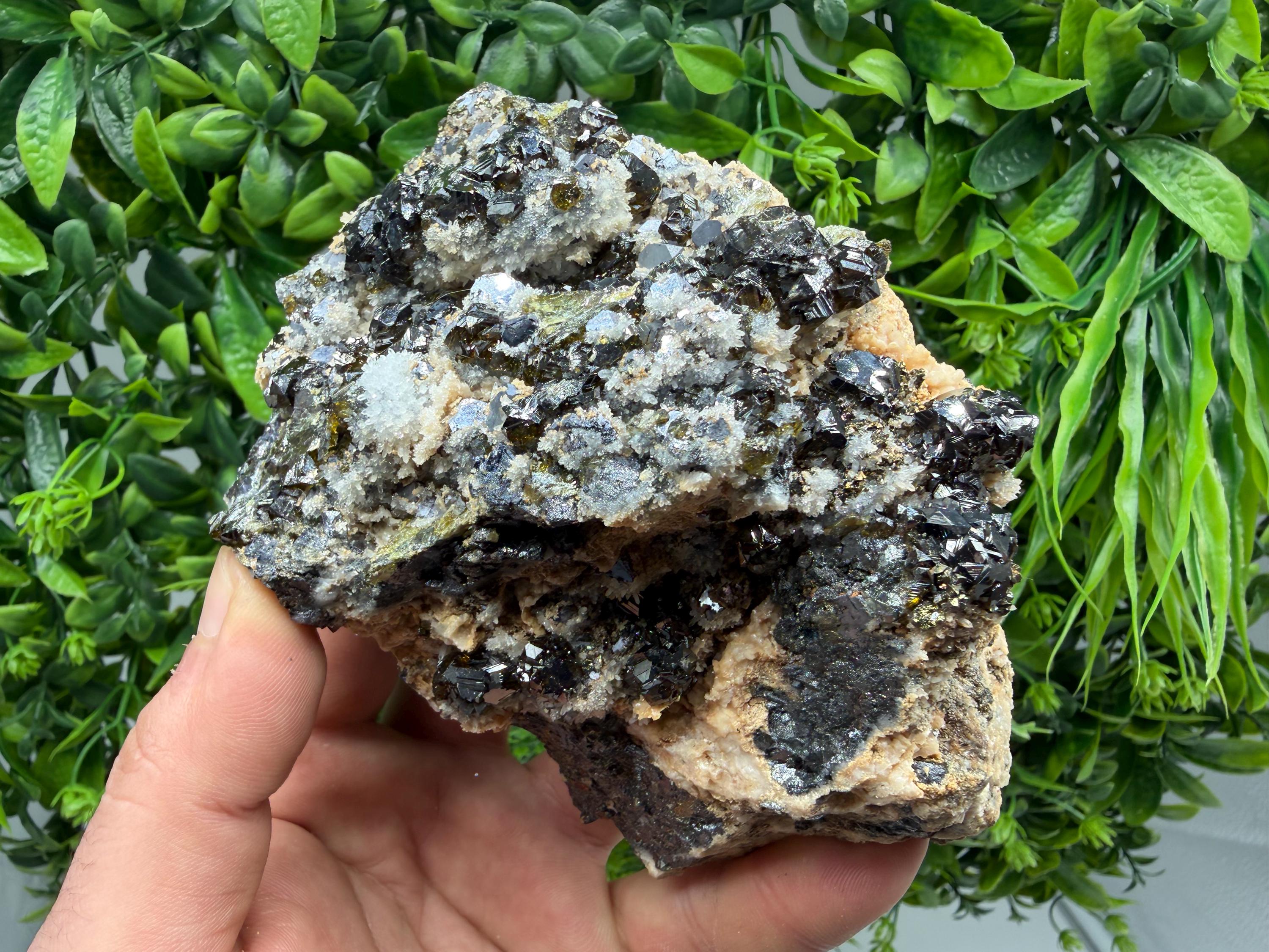 Sphalerite Cleiophane on Quartz, Krushev Dol Mine Mineral Specimen