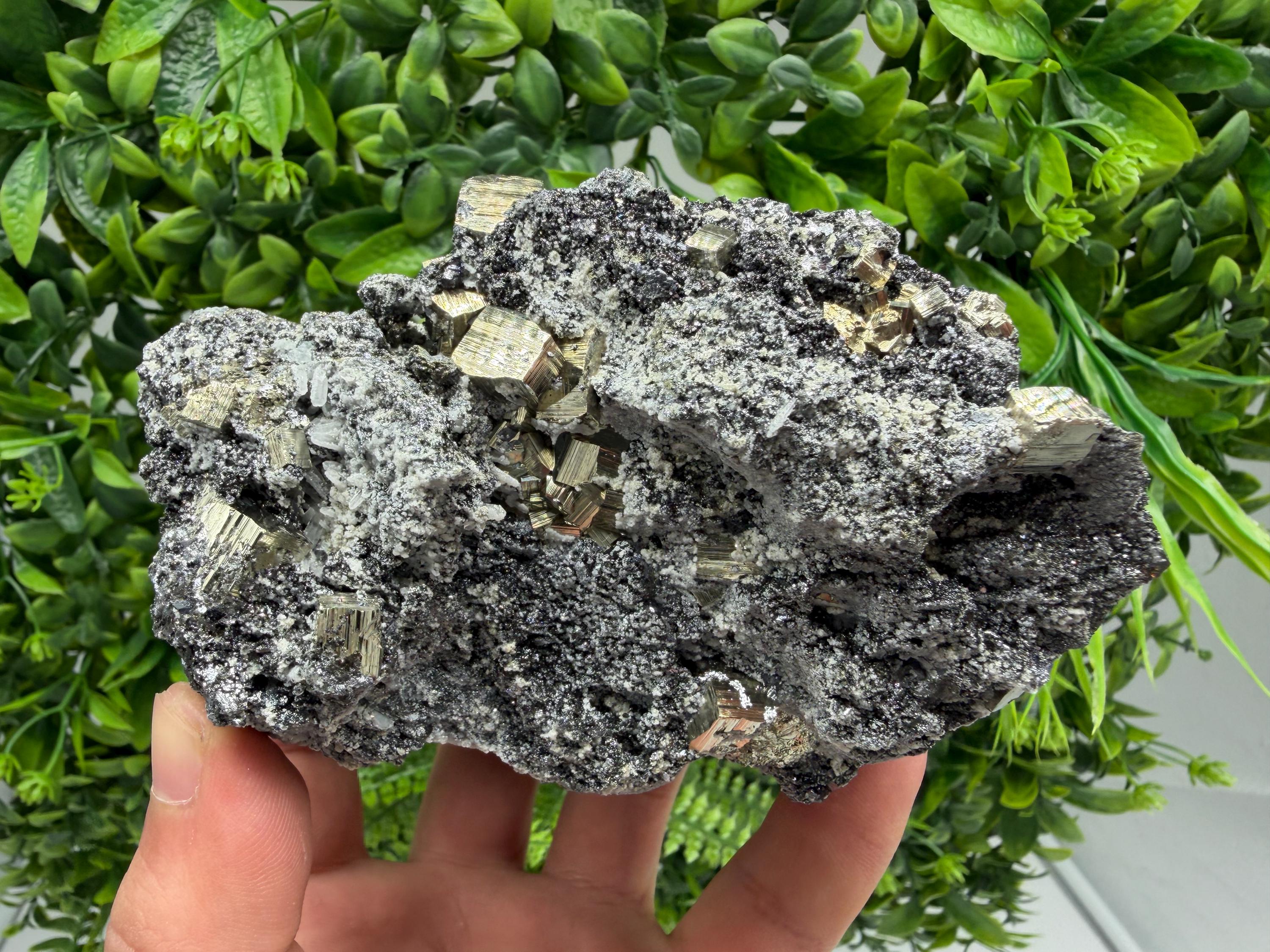 Pyrite Sphalerite Quartz  Mineral Specimen, Krushev dol Mine