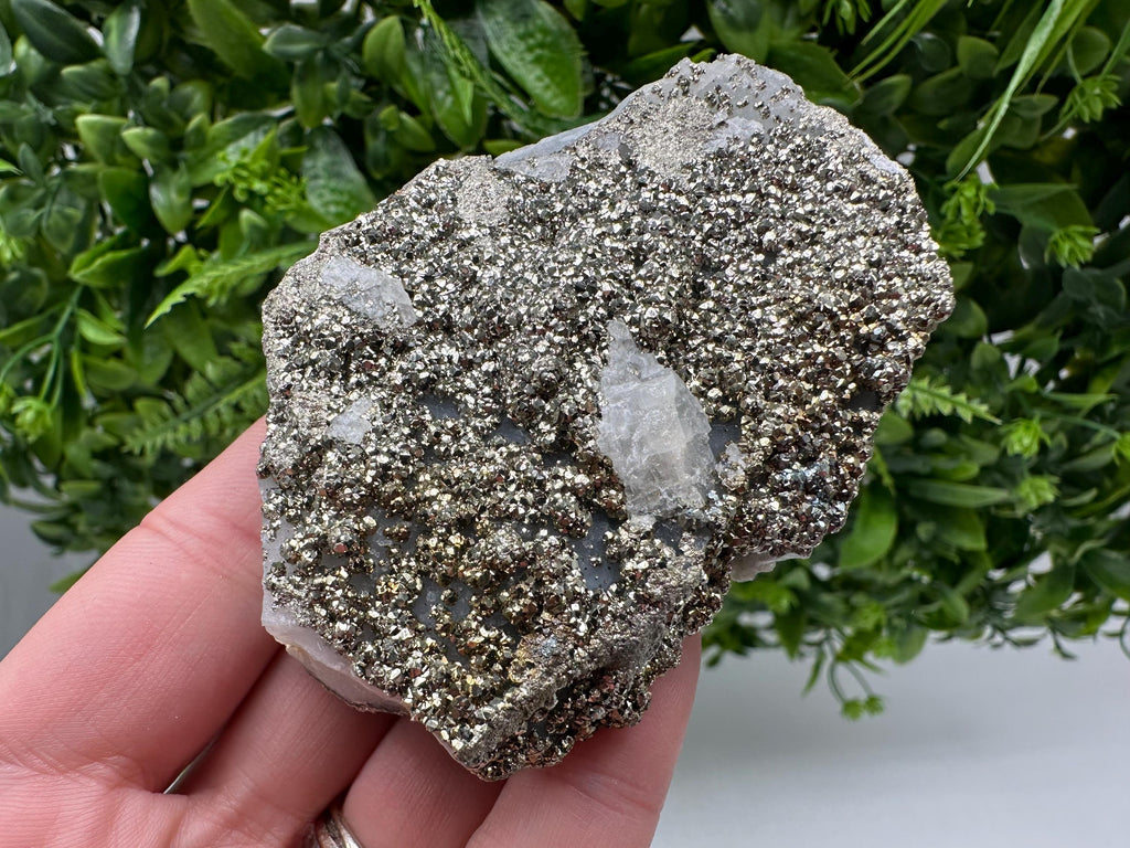 Marcasite Cluster on Chalcedony, Bulgaria Mineral Specimen