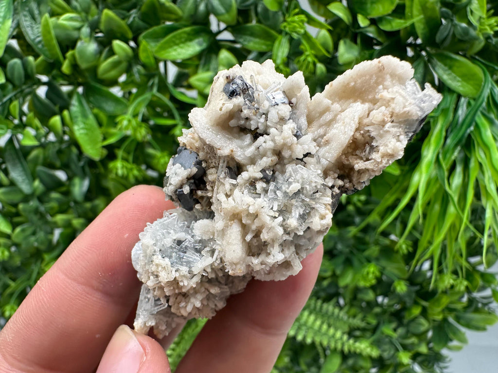 Calcite Galena Quartz Mineral Specimen, Madan Bulgaria Crystal Decor