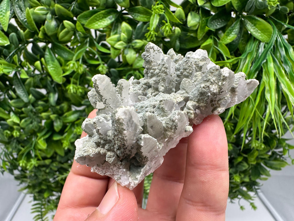 Chlorite Quartz Mineral Specimen, Borieva Mine Bulgaria, Home Decor Stone
