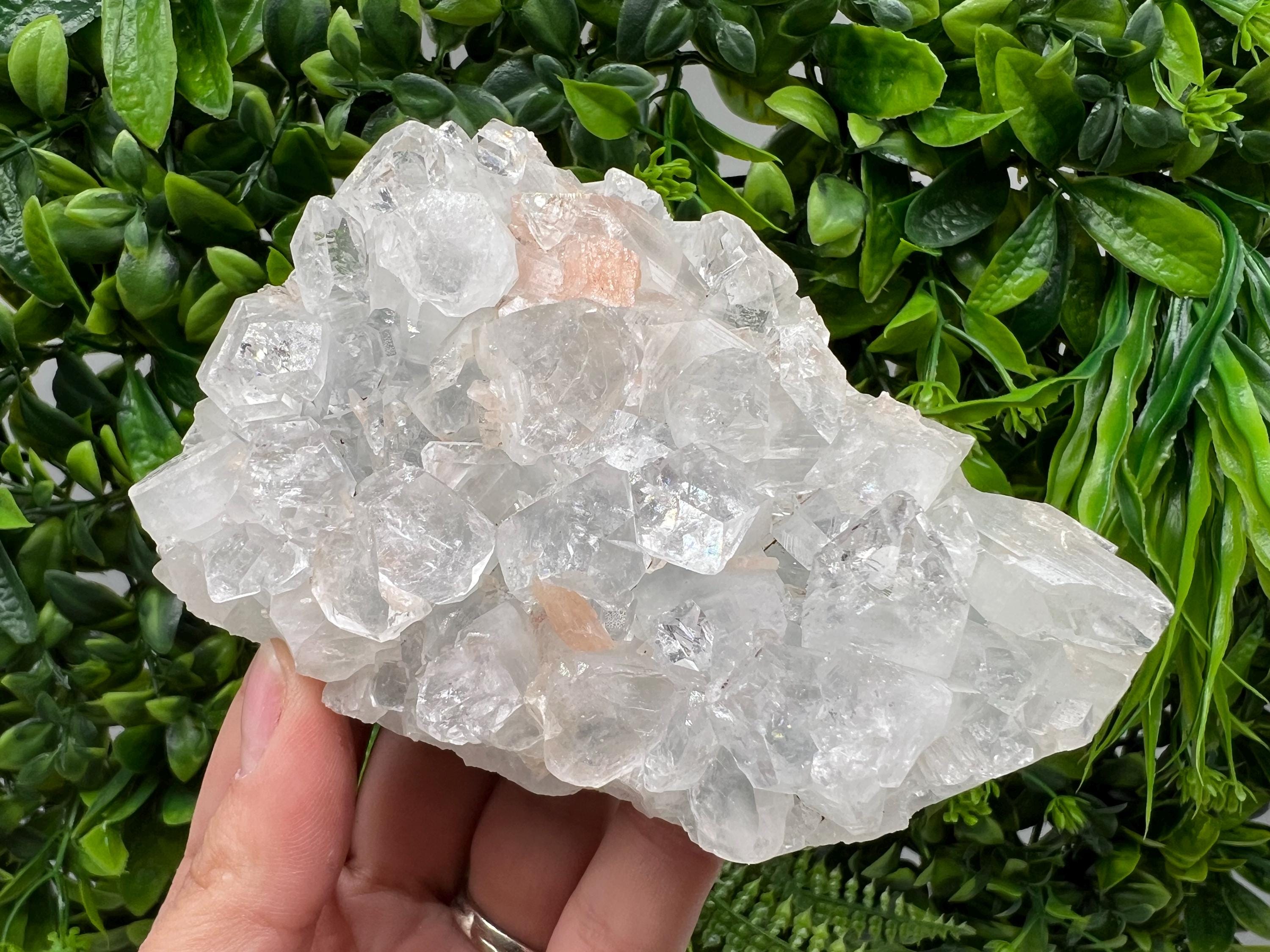 Apophyllite Stilbite on Chalcedony, Natural Mineral Specimen, India