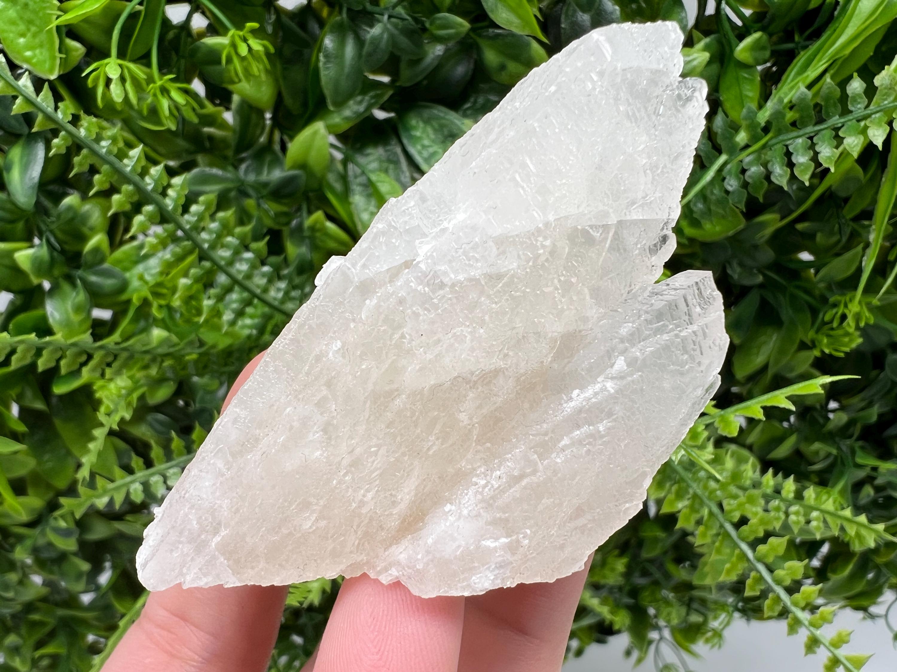 Calcite on Green Quartz: Djurcovo Mine, Bulgaria Healing Crystal
