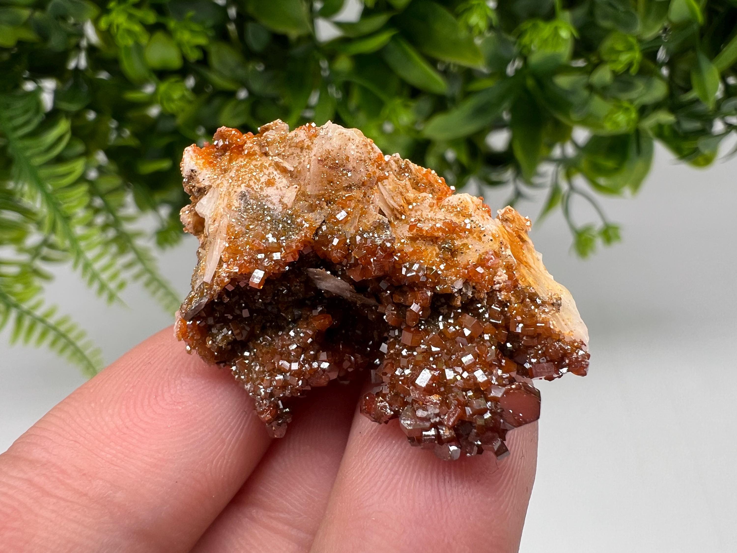 Red Vanadinite on Barite from Marocco,crystal minerals Speciment cluster Vanadinite crystal Vanadinite Geology Vanadinite cluster minerals
