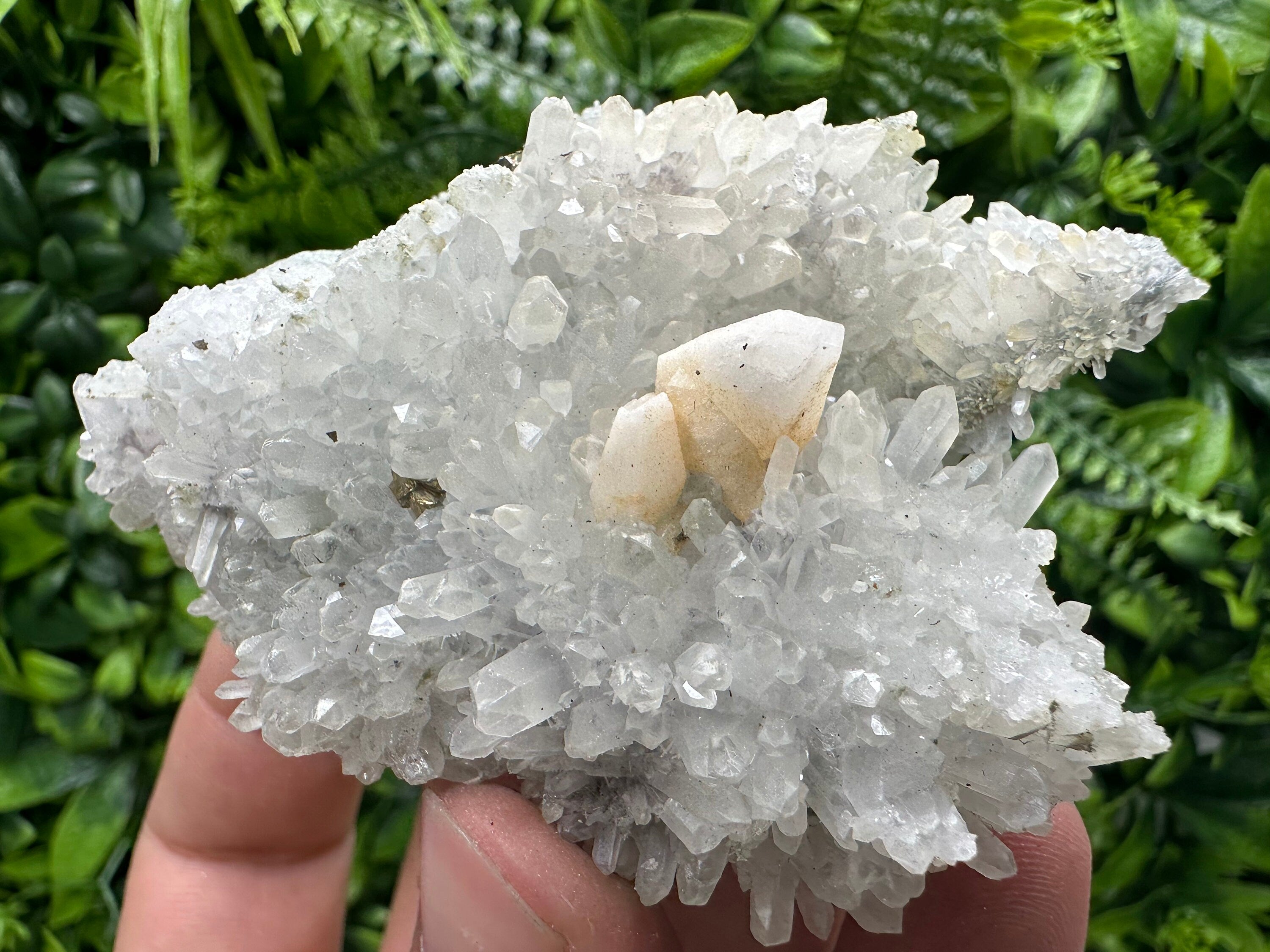 Quartz with Pyrite and Calcite, Djurcovo Laki, Bulgaria