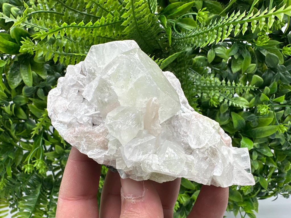 Apophyllite Stilbite on Chalcedony, India Crystal Specimen