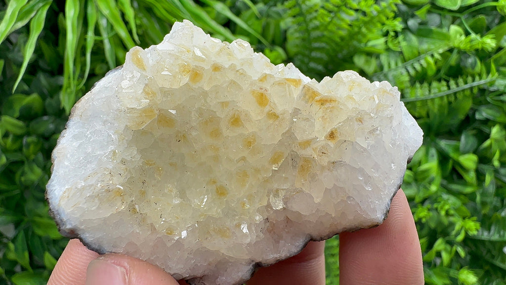 Citrine Crystal Cluster with Hematite Inclusions - Brazil