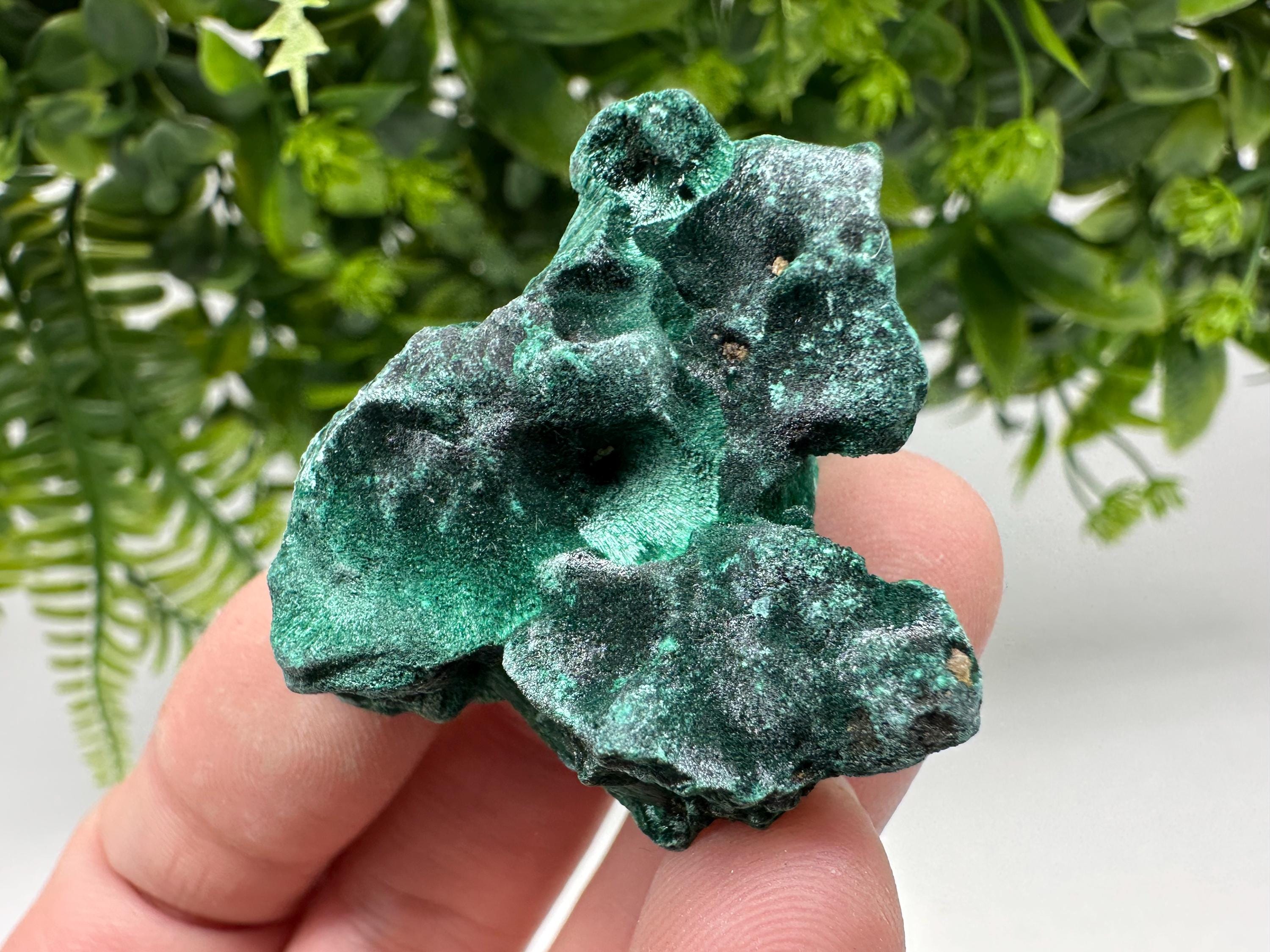 Polished Green Malachite Crystal from Congo, Natural Mineral Specimen (Chakra)