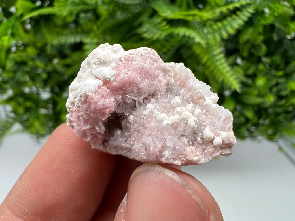 RARE Rhodochrosite whit white Calcite,pink mineral,Starnica Mine,Davidcovo,Bulgaria natural mineral,souvenir crystal,home decor,collectible