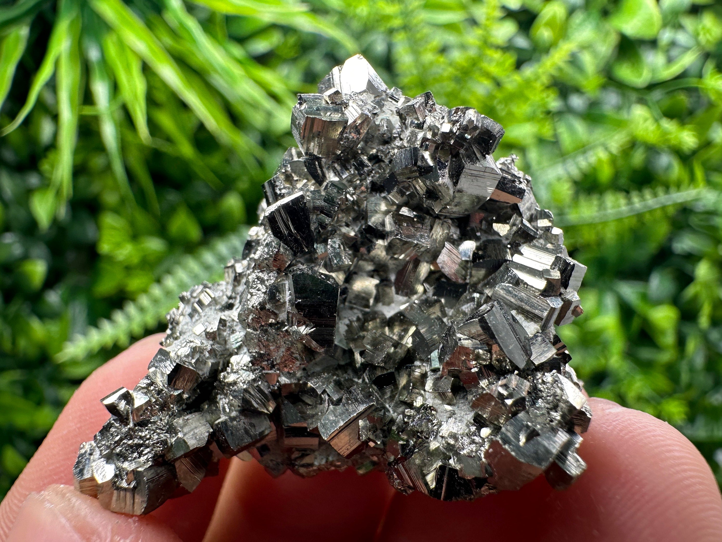Golden Pyrite Cluster, Rare Crystallization, Natural Mineral Specimen