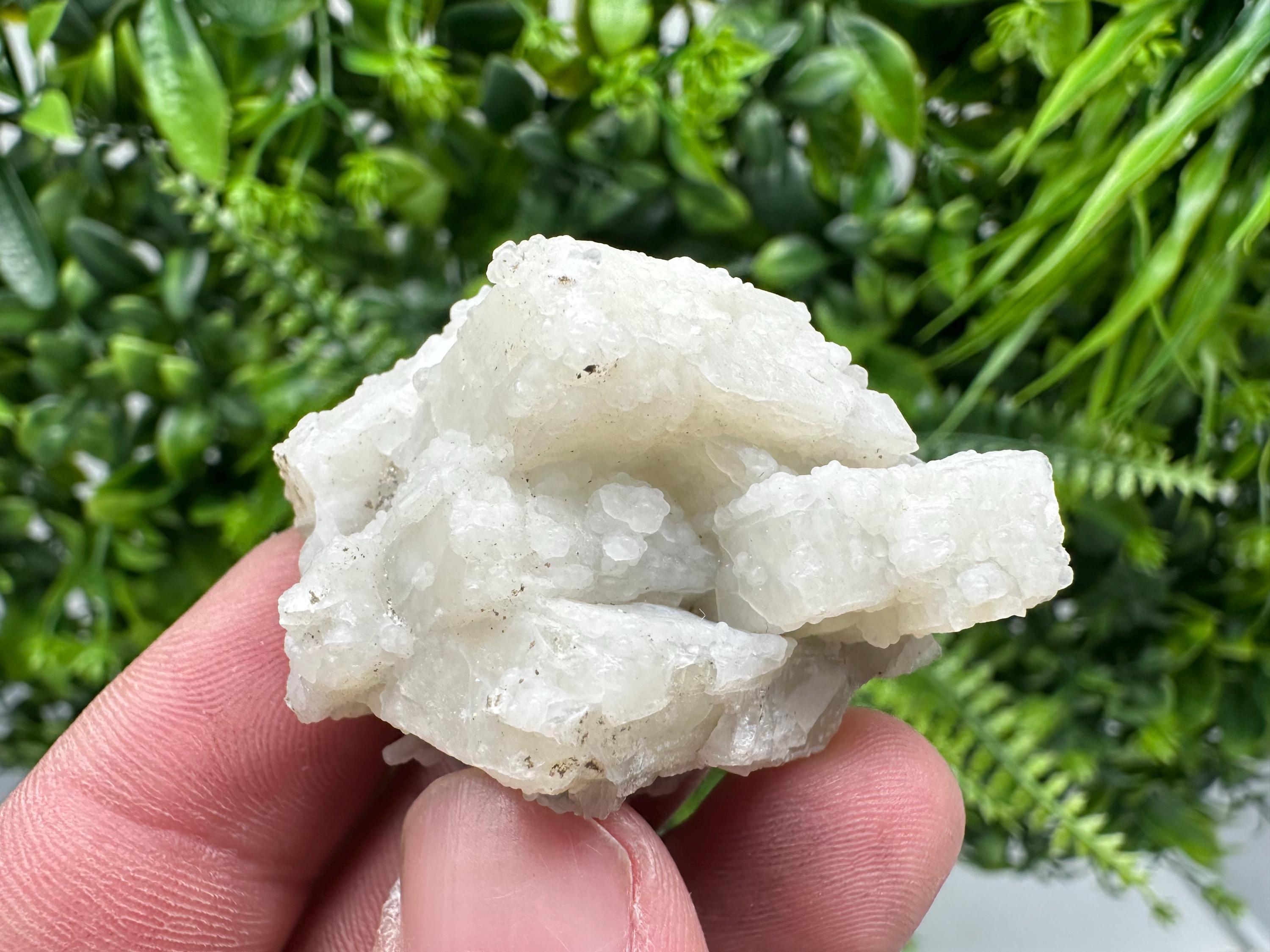 Rare Fluorescent Calcite after Barite on Chalcedony - Androvo, Bulgaria
