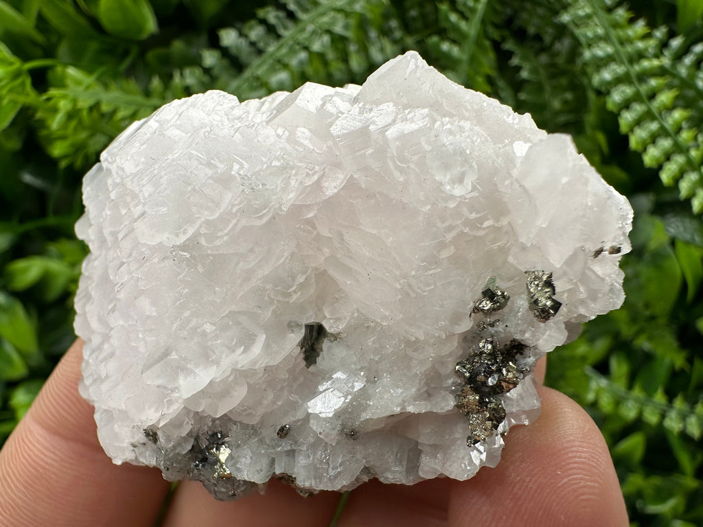 UV Fluorescent Calcite, Sphalerite, and Quartz Crystal - Bulgaria Mineral Specimen