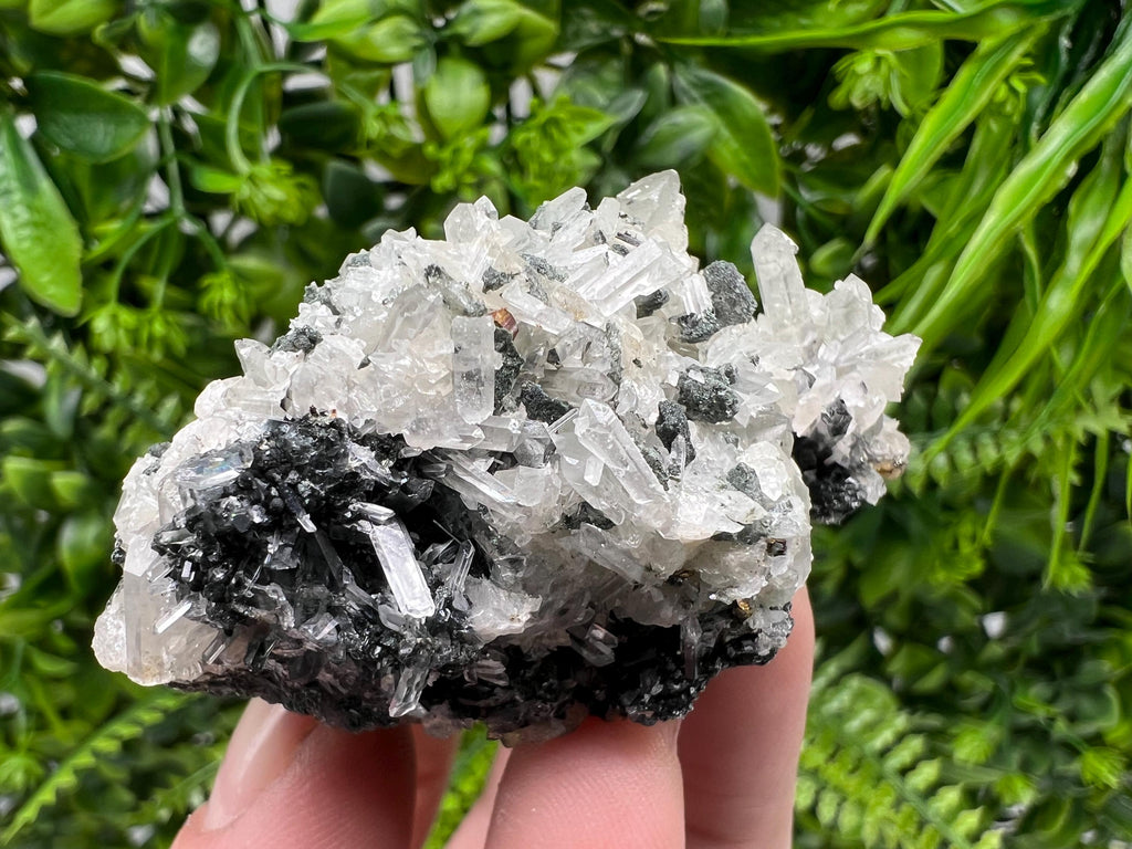 Calcite on Quartz Specimen: Borieva Mine, Bulgaria