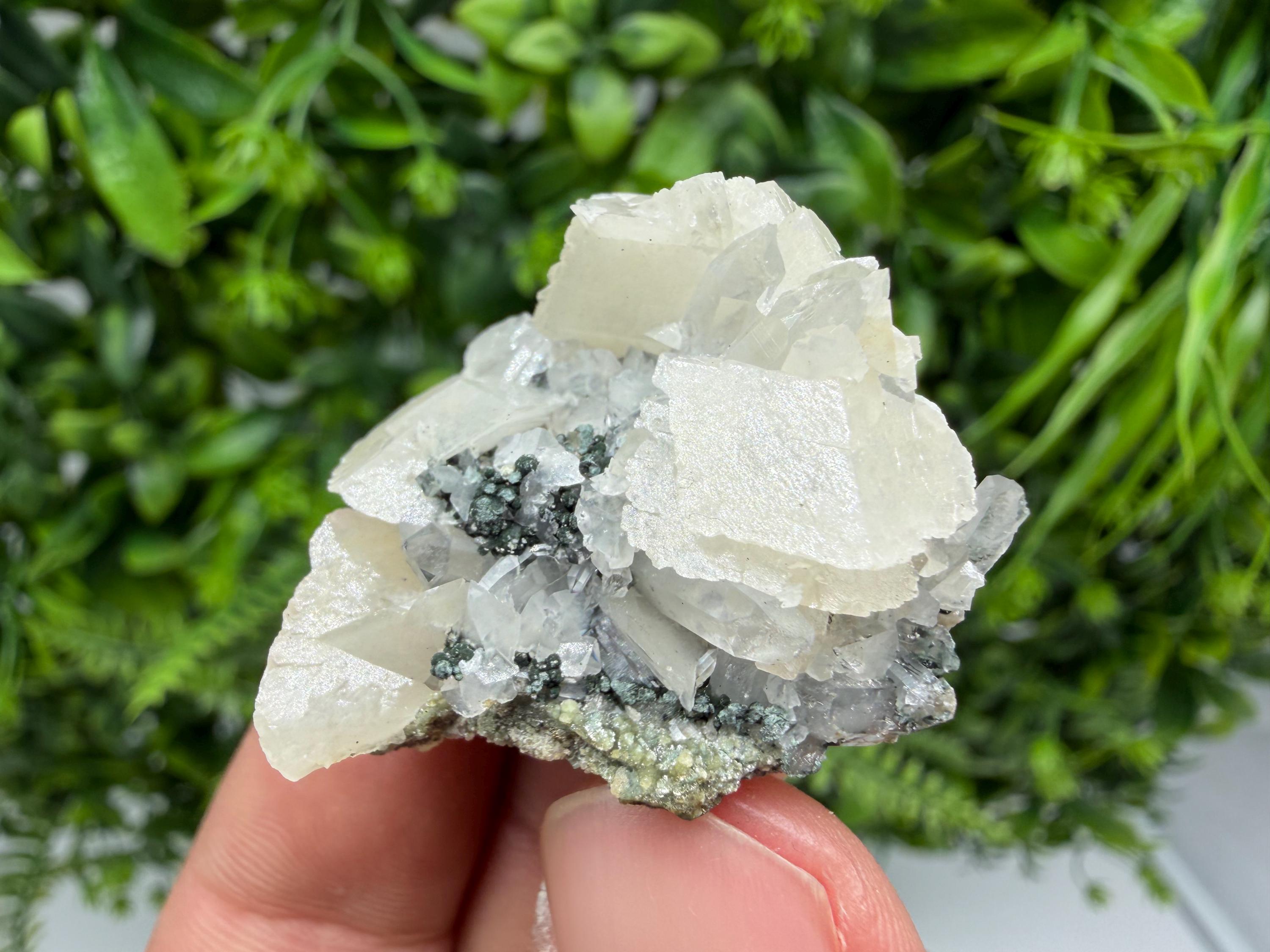 Wonderful Calcite,Quartz on Chlorite matrix,from Borieva mine,Madan,Bulgaria,natural collection mineral specimen,rare crystal,home decor