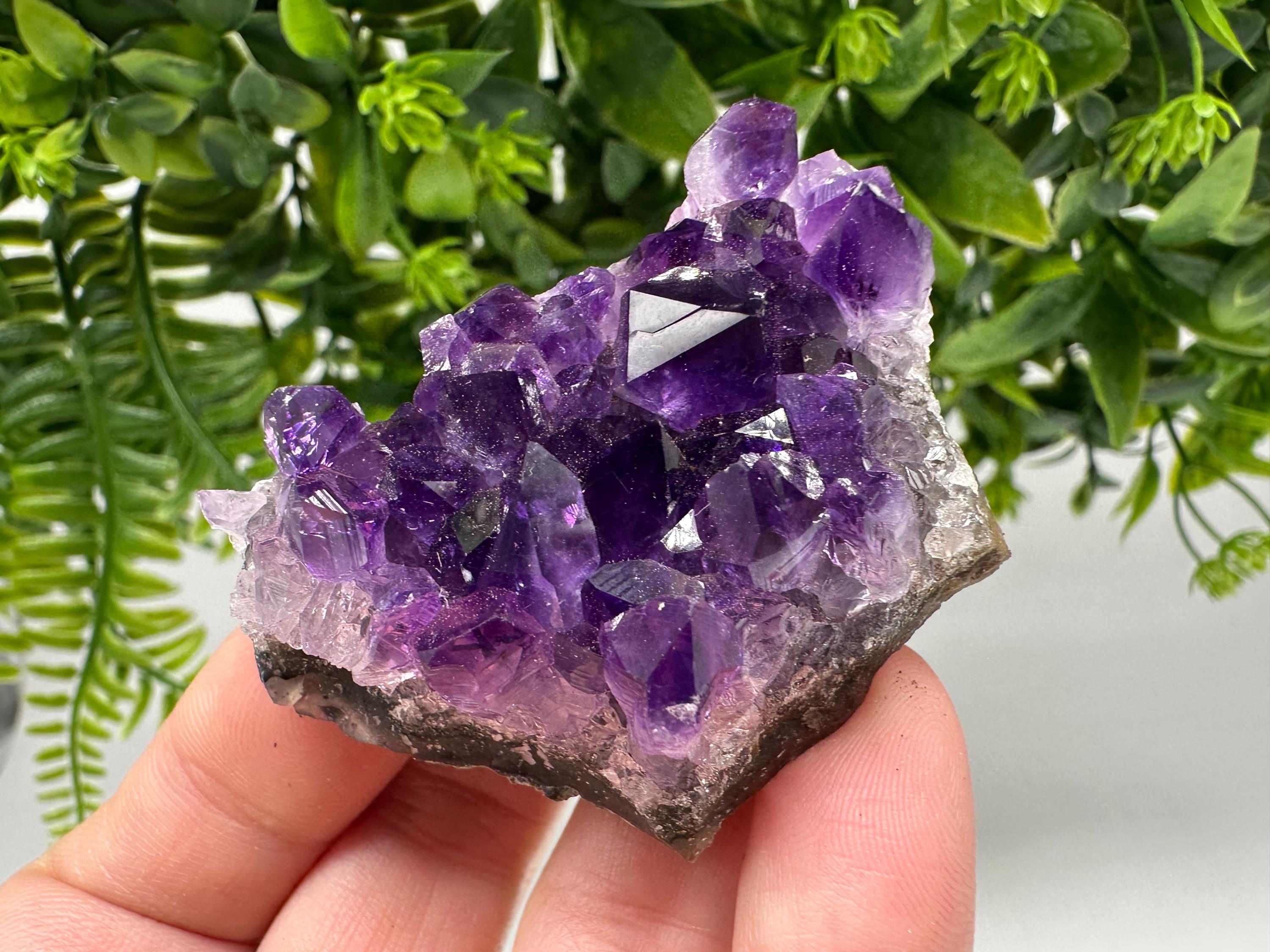 Uruguay Amethyst Crystal: Purple Quartz Home Decor, Energy Stone