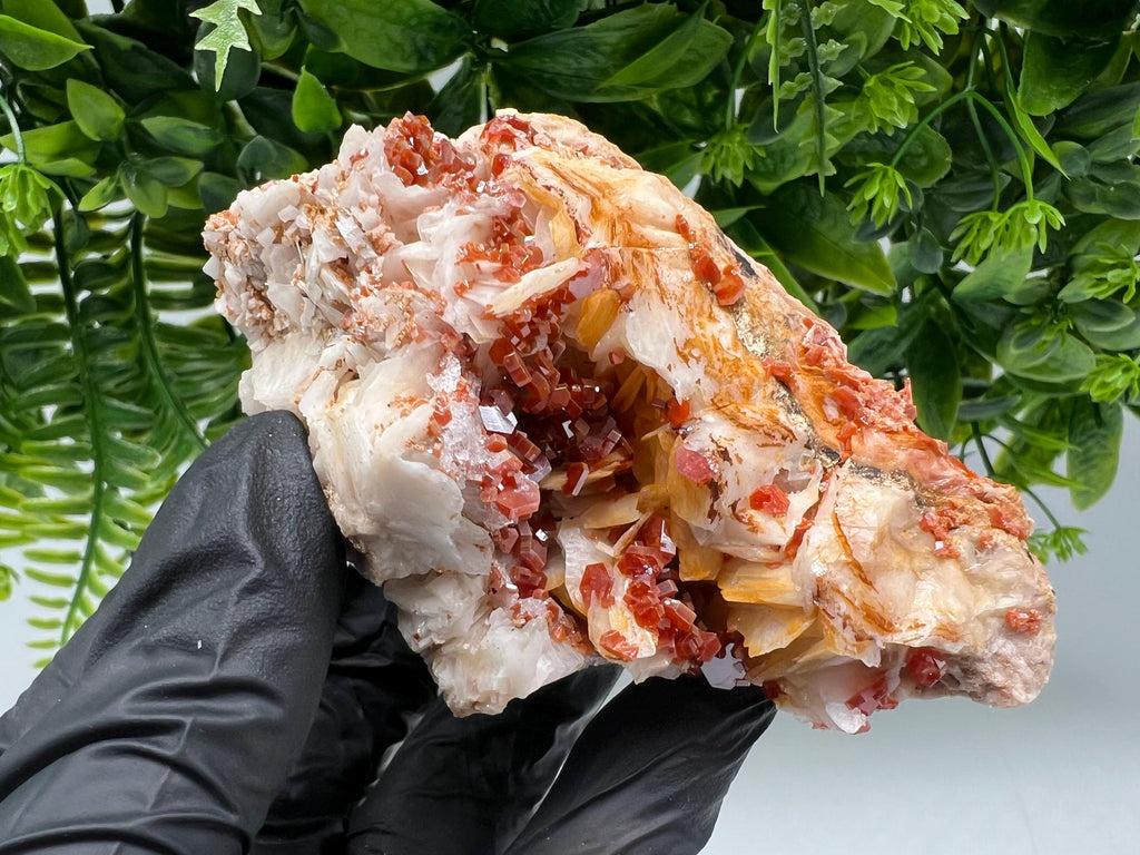 Red Vanadinite on Barite from Marocco,crystal minerals Speciment cluster Vanadinite crystal Vanadinite Geology Vanadinite cluster minerals
