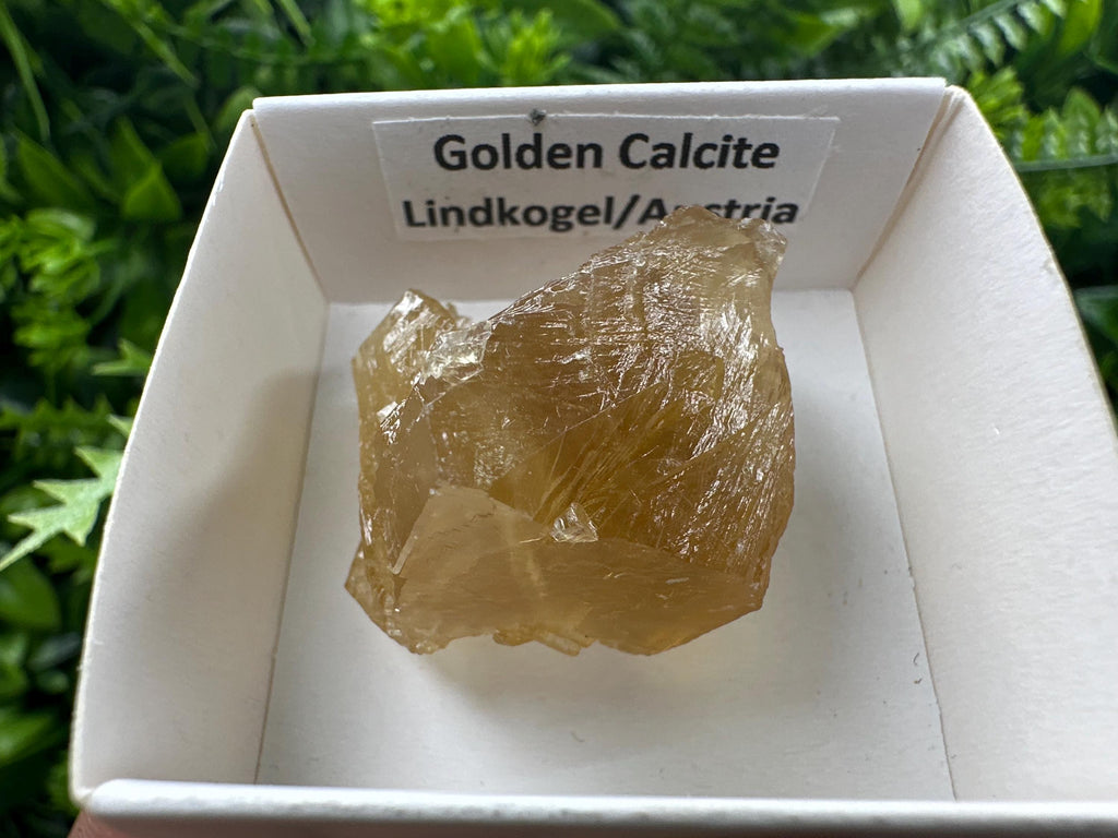 Raw Honey Calcite Crystal: Rough Golden Calcite Stone (3/3/2.5cm)