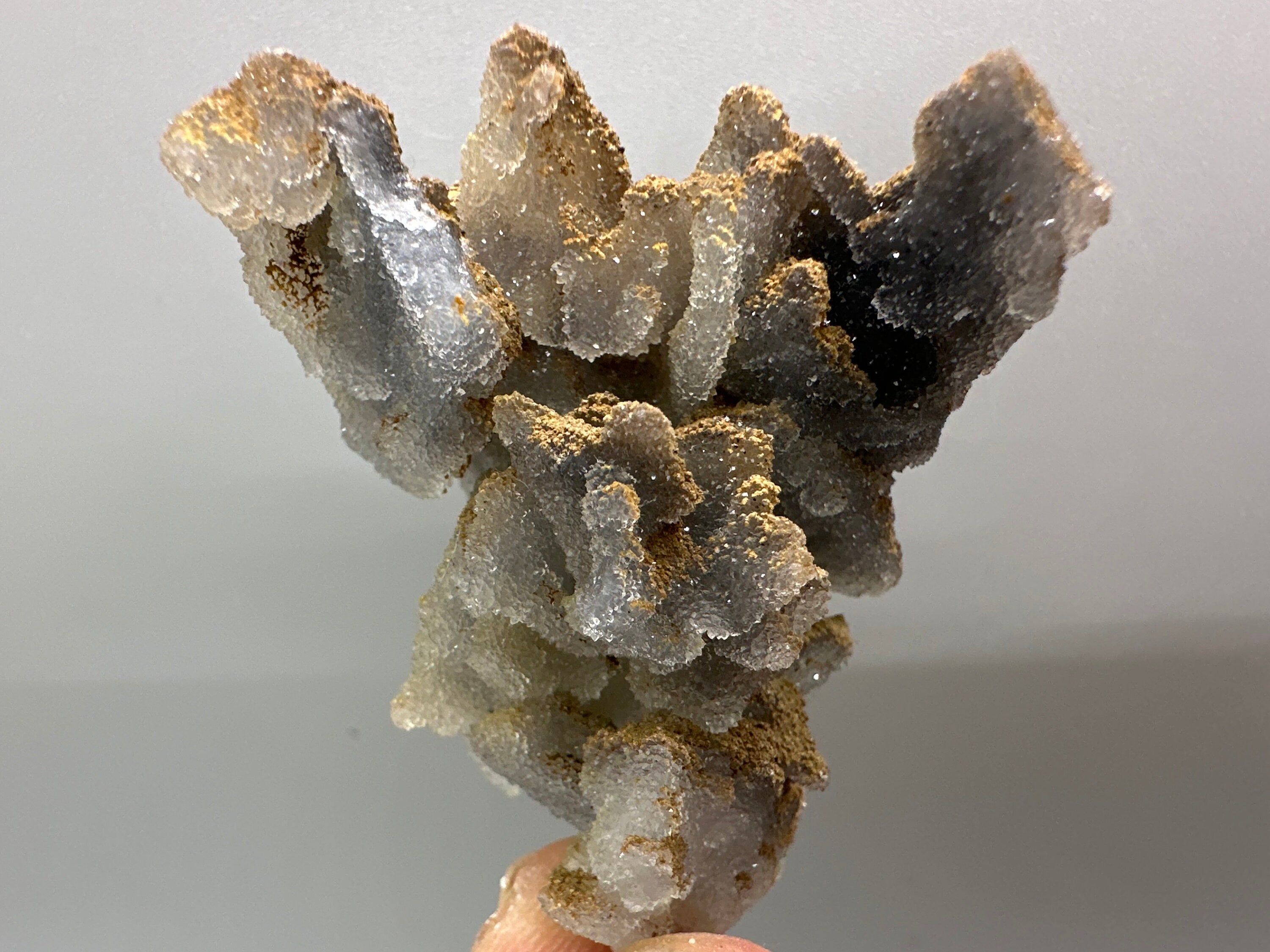 Chlorite Chalcedony Quartz Cluster, Madan Bulgaria Mineral Specimen