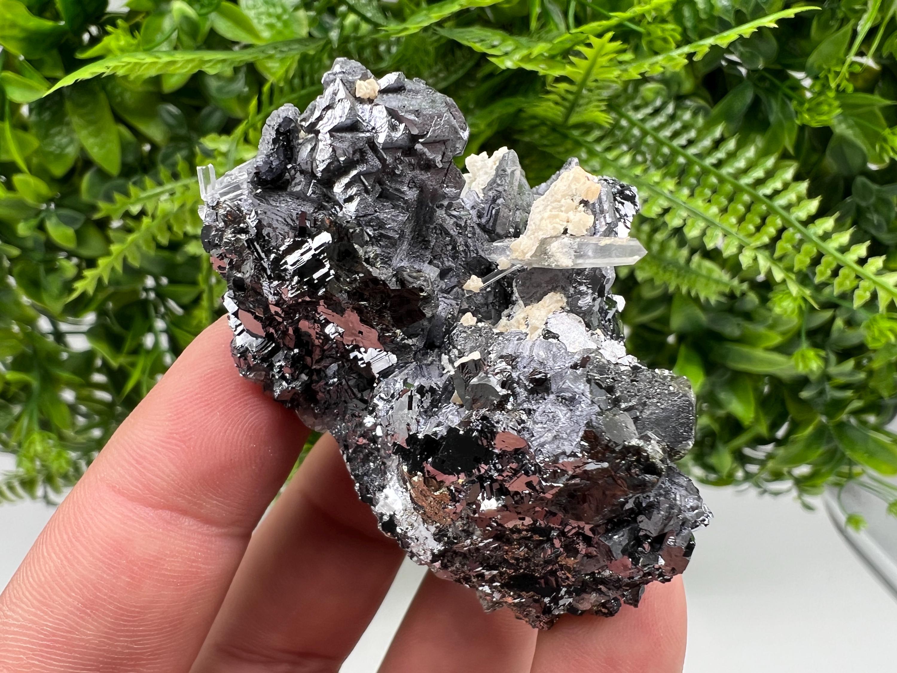 Collected Skeletal GALENA,Sphalerite,Quartz,Calcite from Krushev dol mine,Madan,Bulgaria,natural,collectible mineral specimen home decor