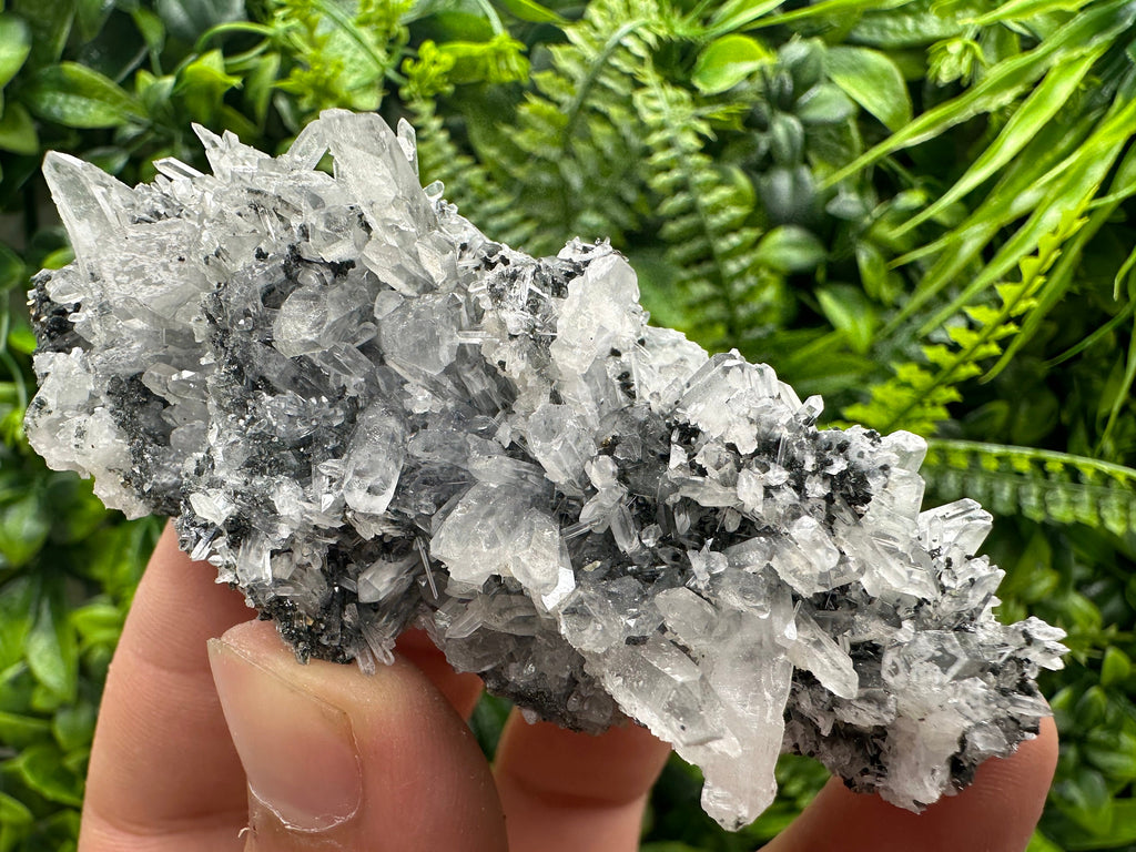 Quartz with Calcite and Chlorite: Natural Crystal Souvenir