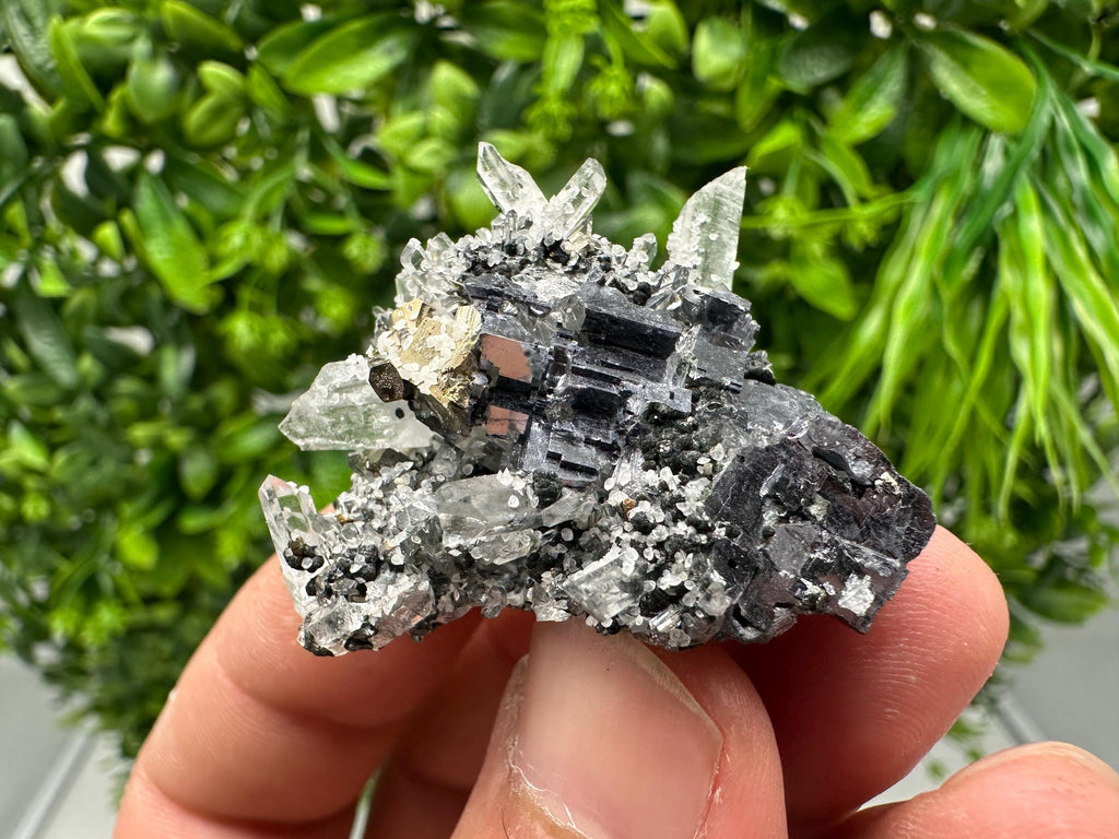 Galena Quartz Calcite Mineral Specimen, Bulgaria