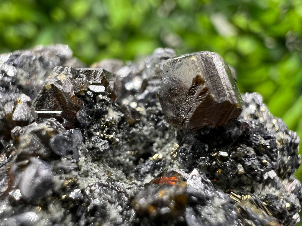 Stunning,RARE red/yellow Sphalerite,Marmarite on Galena,Quartz,from Borieva mine,Bulgaria,natural,collectible mineral specimen,home decor