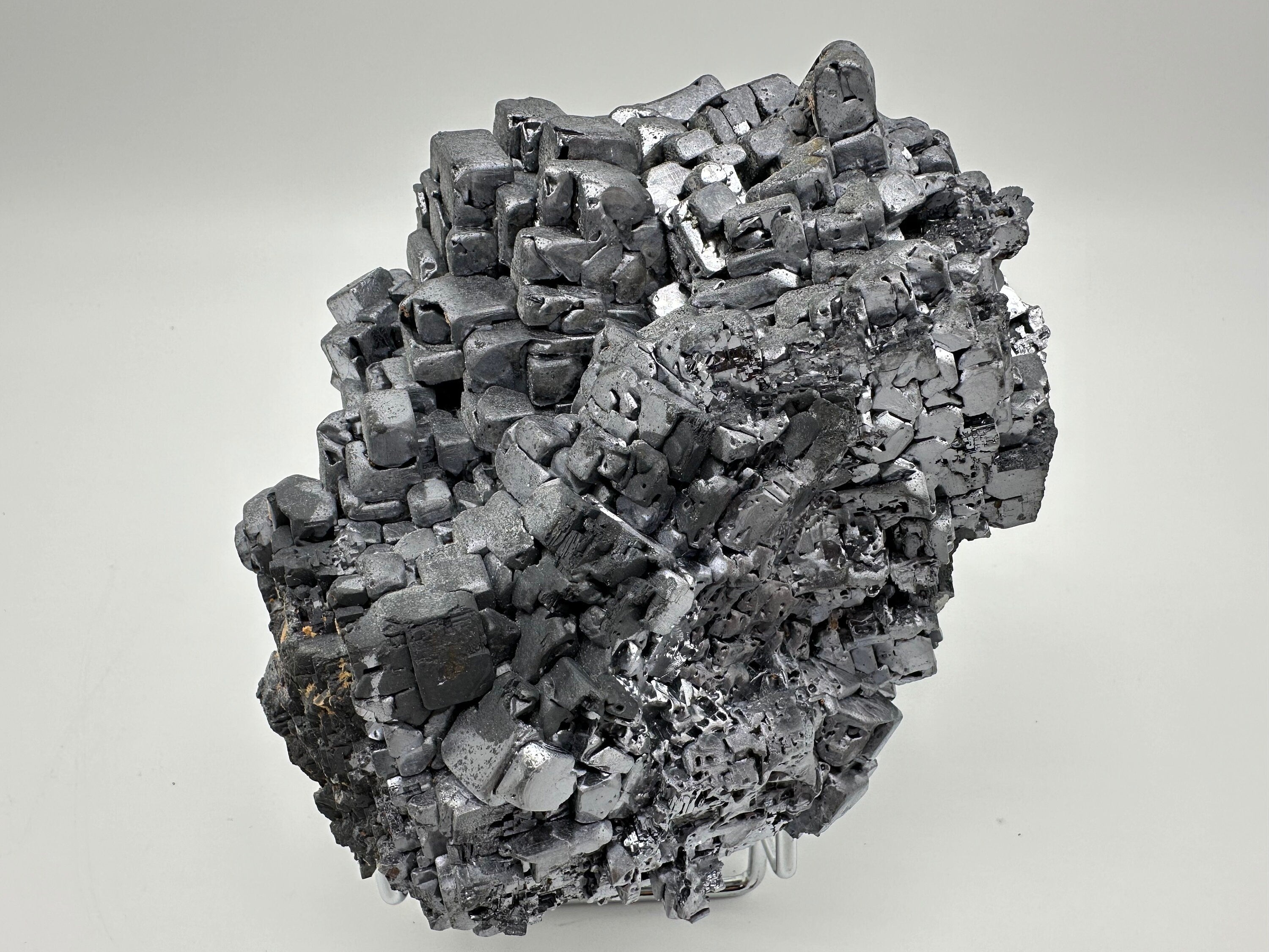 Natural Shiny Galena Cluster with Siderite and Quartz, Bulgaria