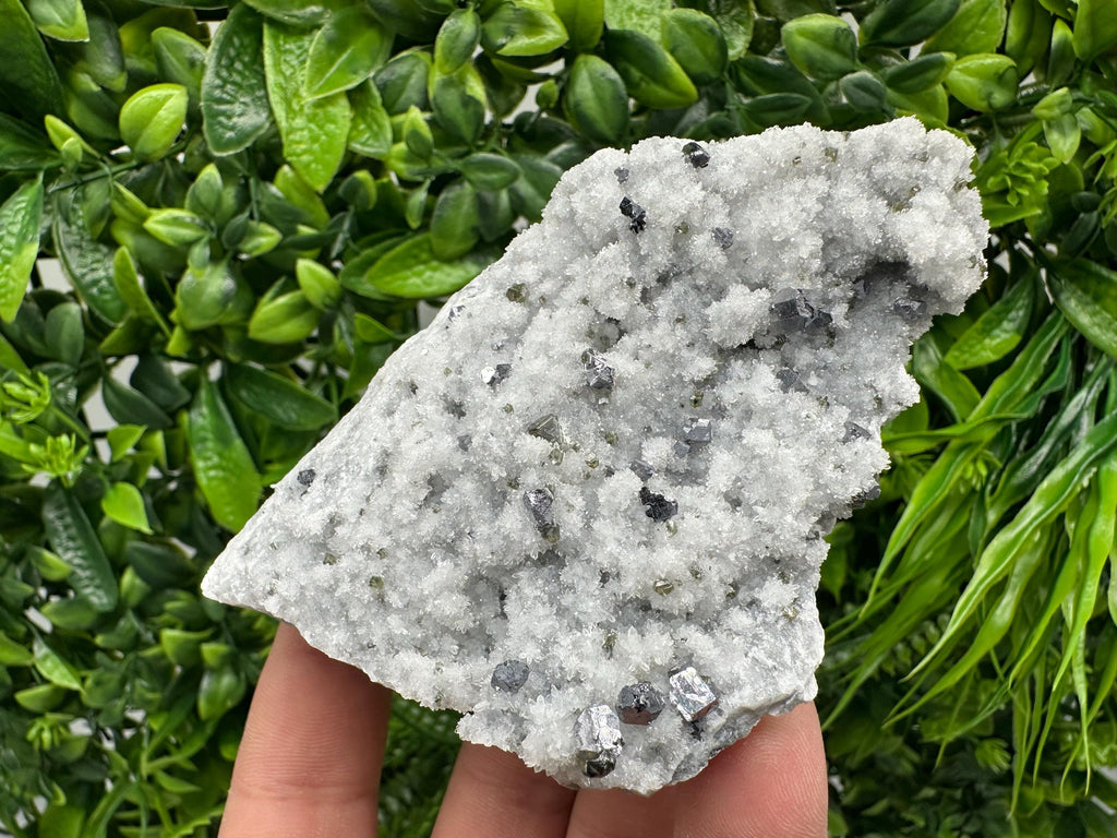 Mirror Galena with Cleiophane on Chalcedony, Madan Bulgaria