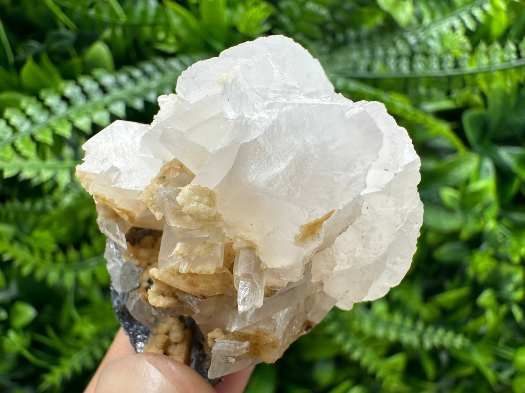 Krushev Dol Calcite on Quartz, Bulgaria Mineral Specimen