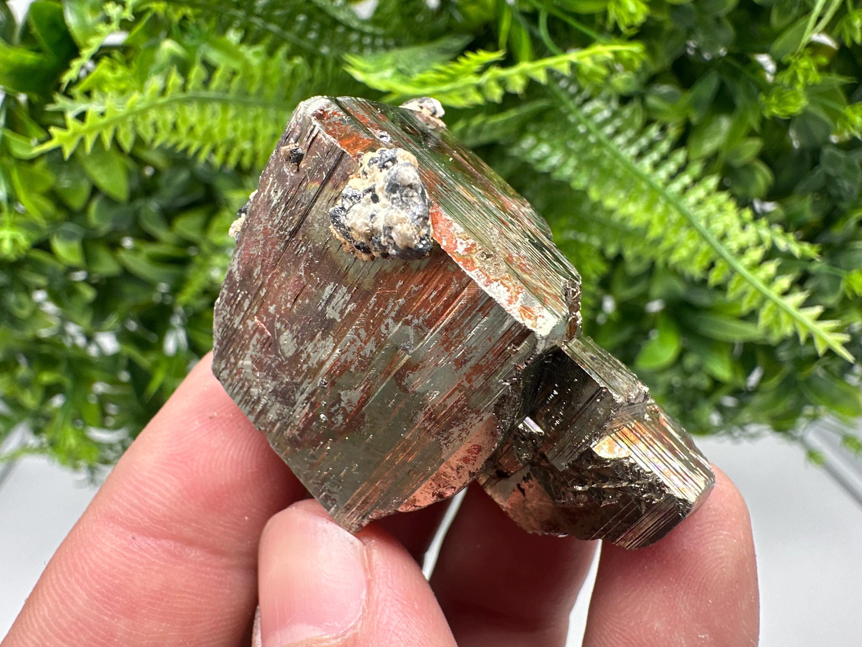 Wonderful Rainbow Pyrite whit Calcite,natural minerals souvenir Crystal,collection stone,rare minerals,home decor,Borieva Bulgaria