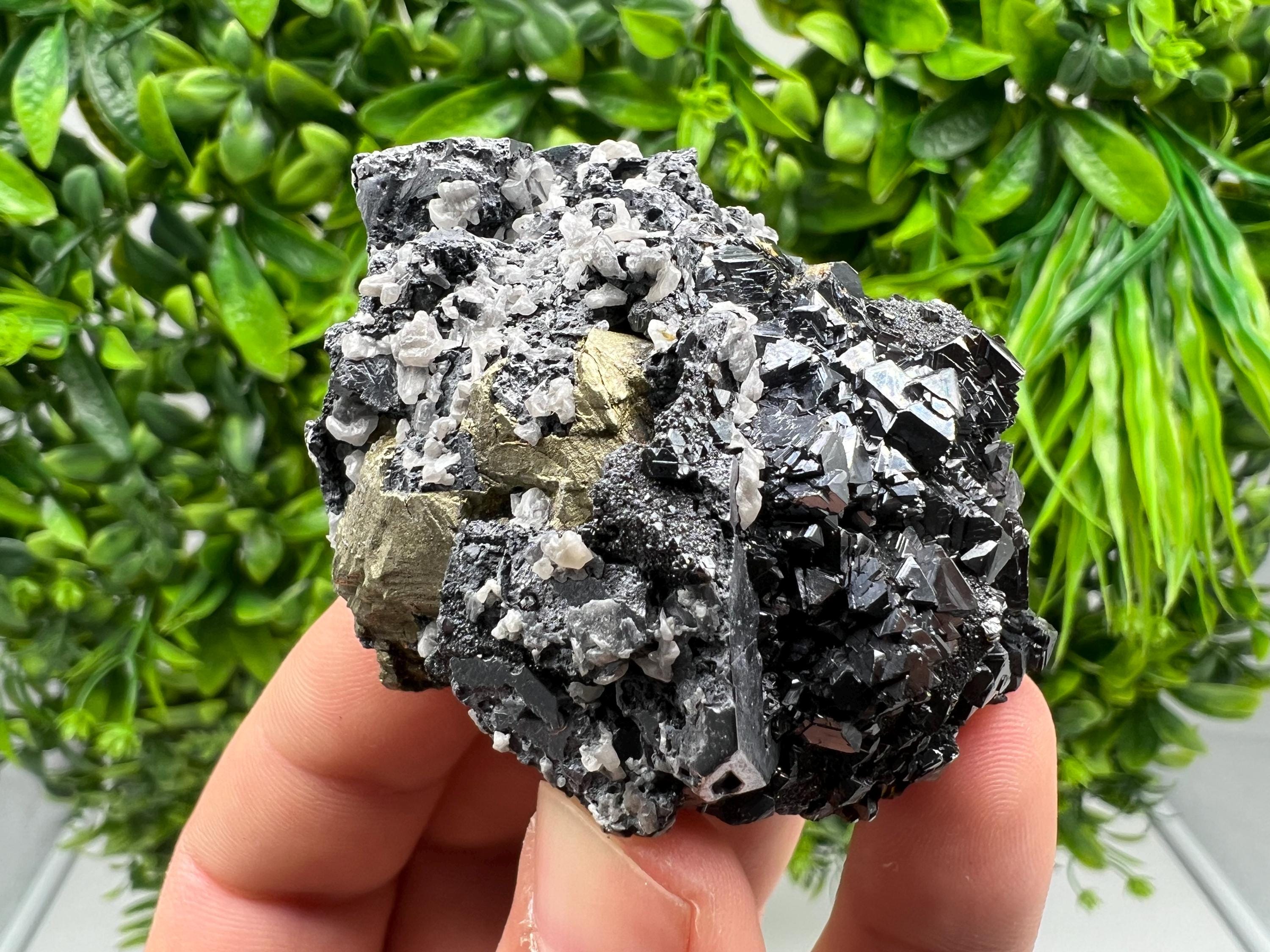 Aesthetic Natural shiny Galena whit Siderite and Quartz from 9 th September mine,Bulgaria,collection specimen,rare galena,Galena cluster