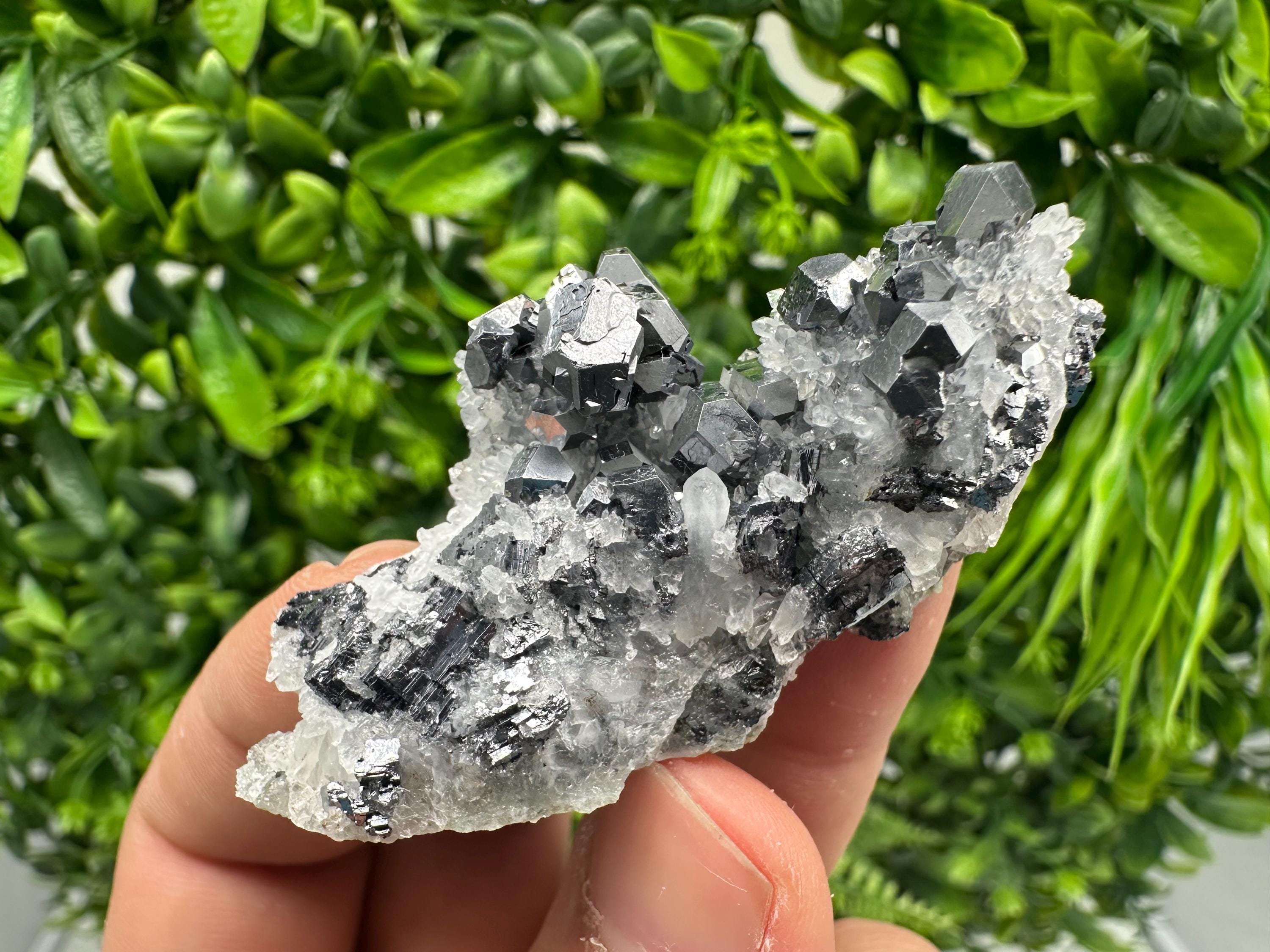 Galena on Chalcedony Mineral Specimen, Krushev dol Mine, Bulgaria